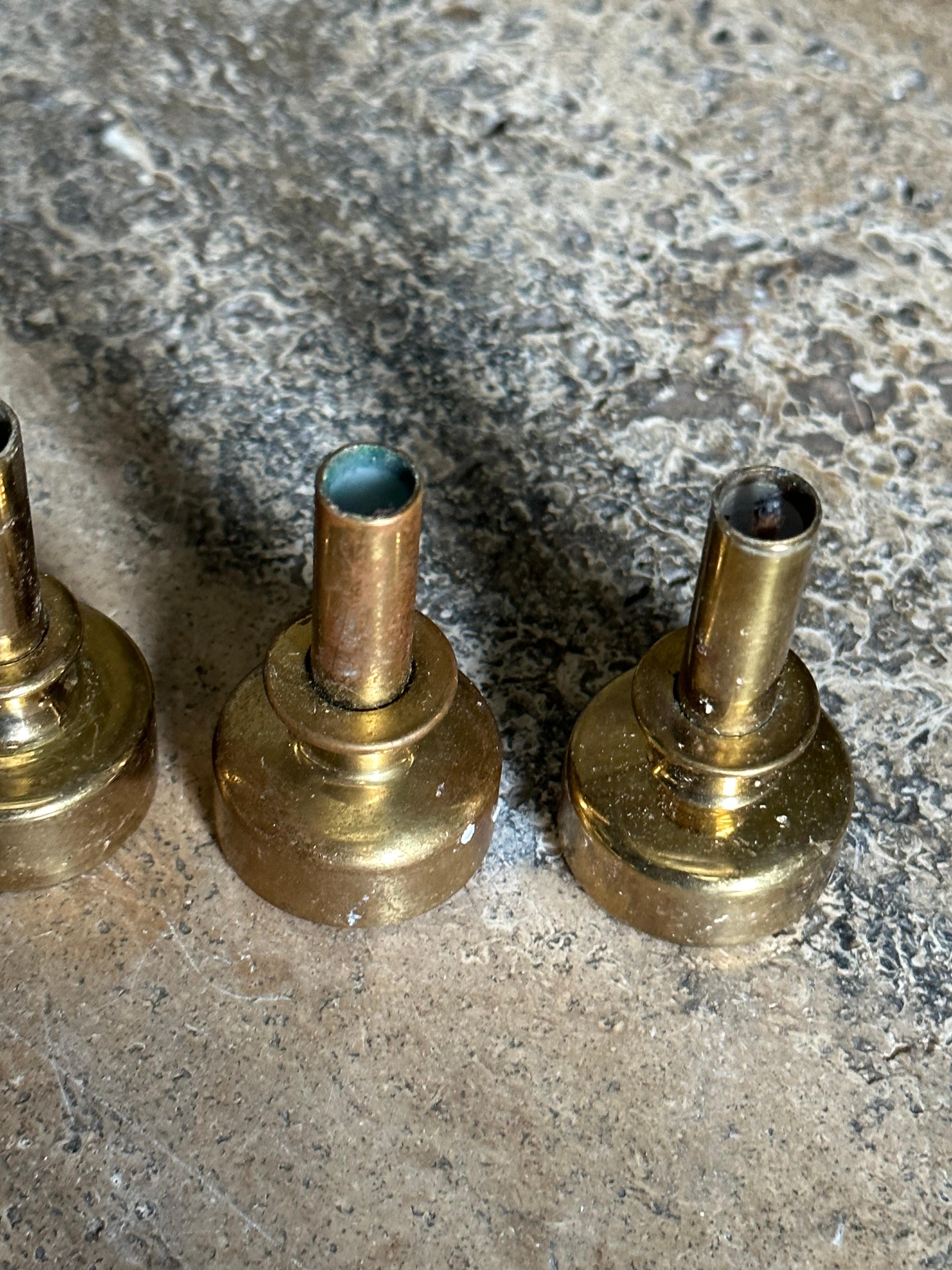 Metà XX secolo Portacandele in ottone di Hans-Agne Jakobsson, set di 6 pezzi in vendita