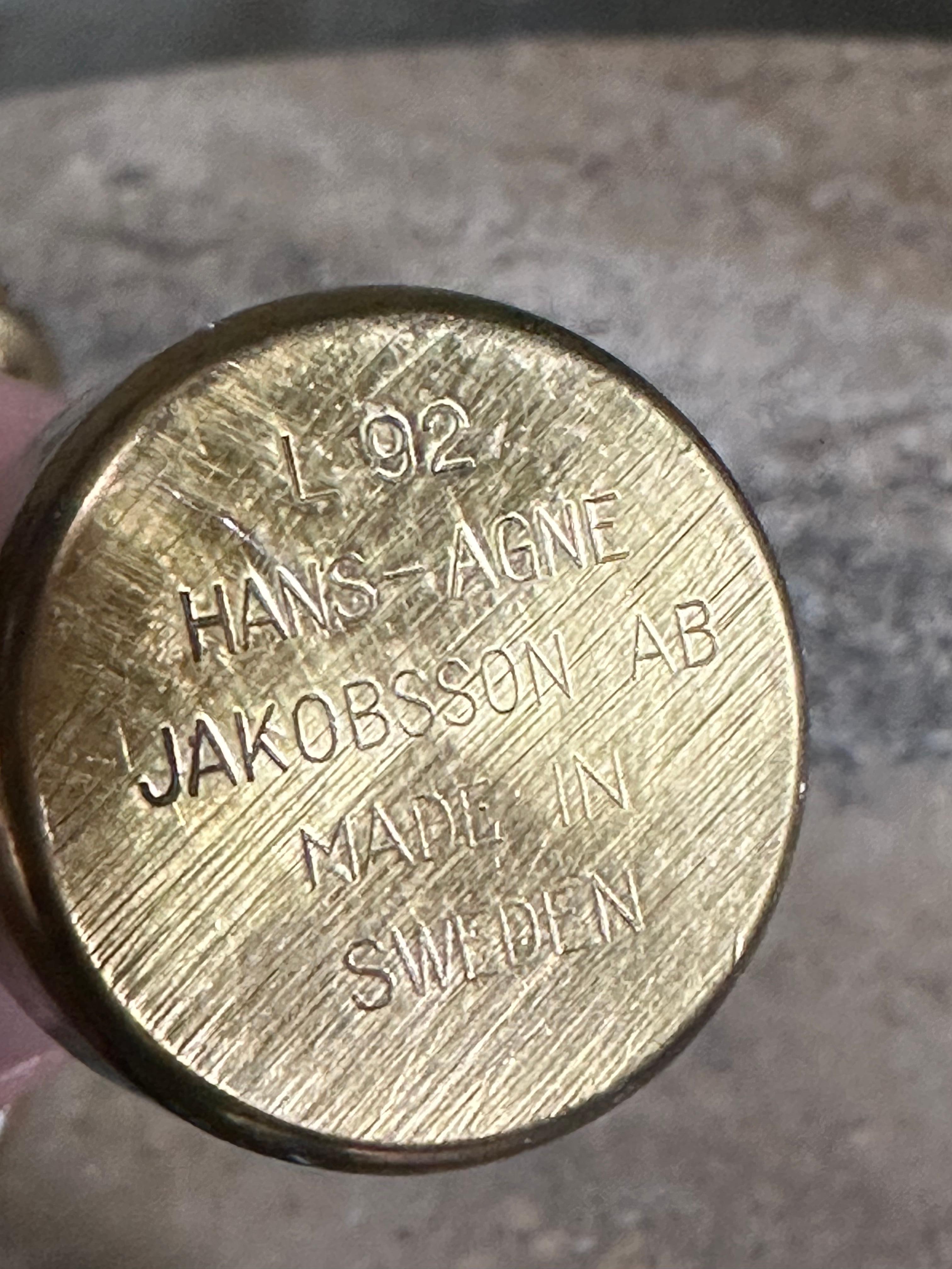 Portacandele in ottone di Hans-Agne Jakobsson, set di 6 pezzi in vendita 2