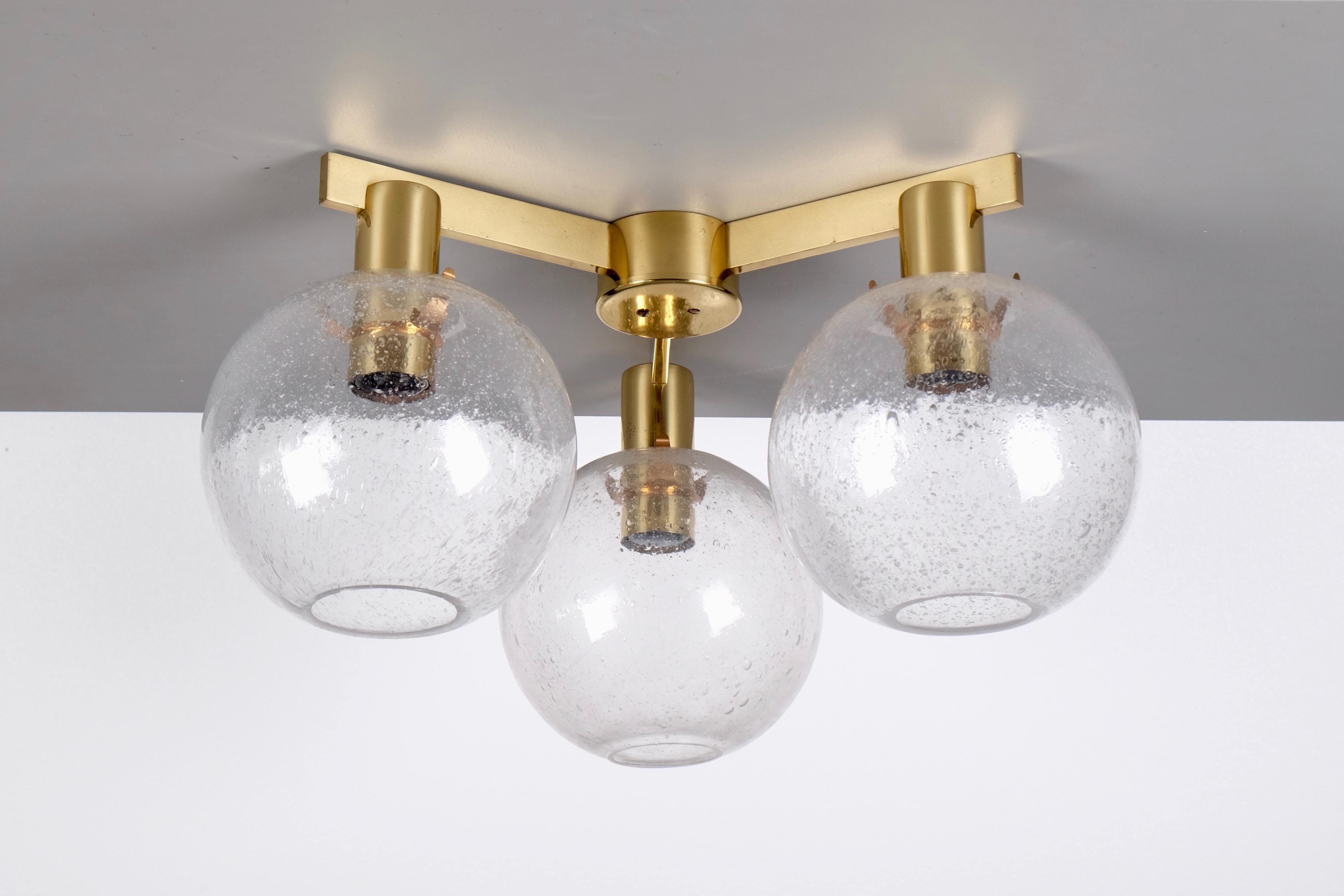 Hans-Agne Jakobsson Brass Ceiling Light, 1960s For Sale 3