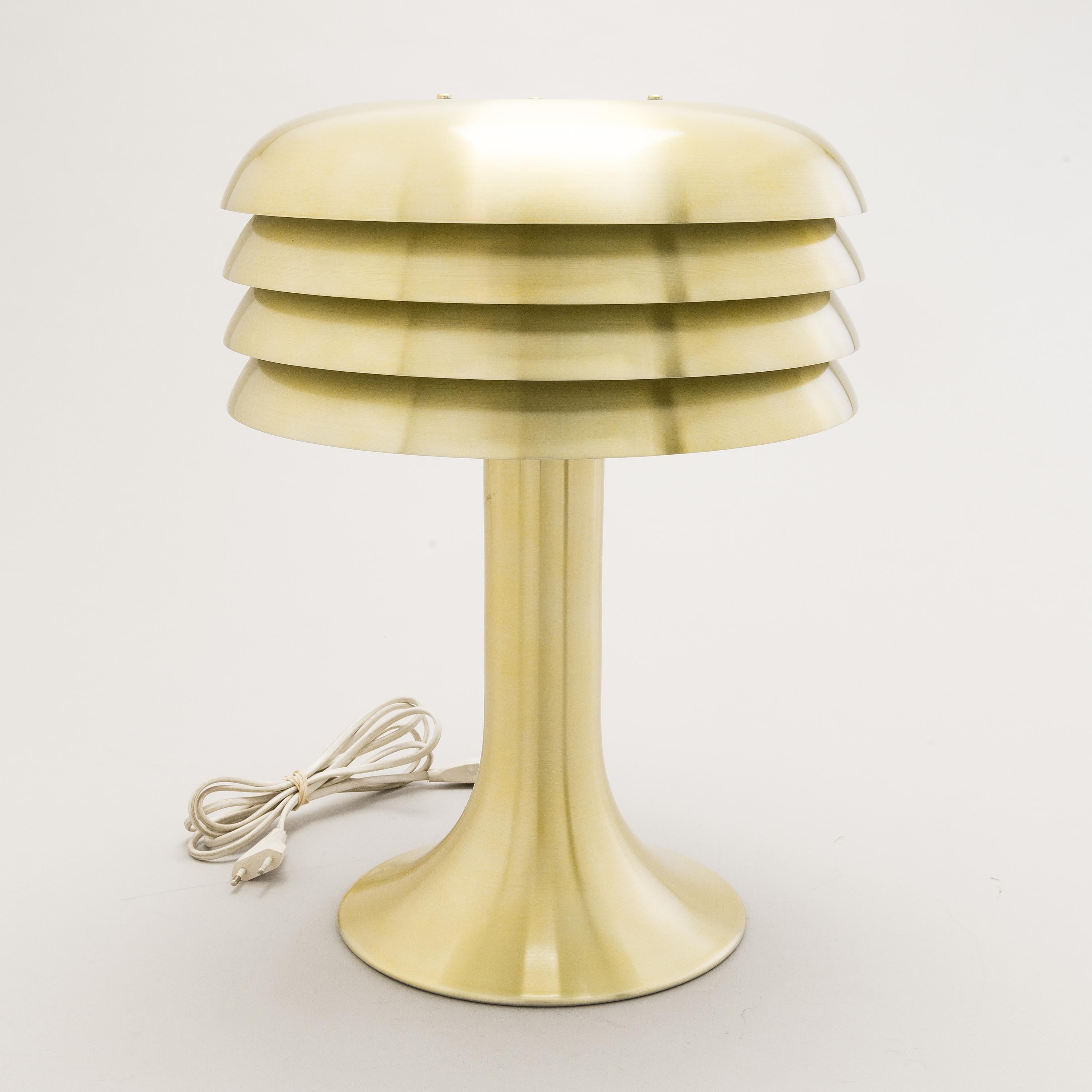 Hans-Agne Jakobsson, brass coloured table lamp, model BN-26, Sweden, circa 1975

Artist
Hans-Agne Jakobsson (1919 Havdhem, Sweden – 2009 Markaryd, Sweden) was a Swedish designer, most known for his various lighting designs. Educated as an architect