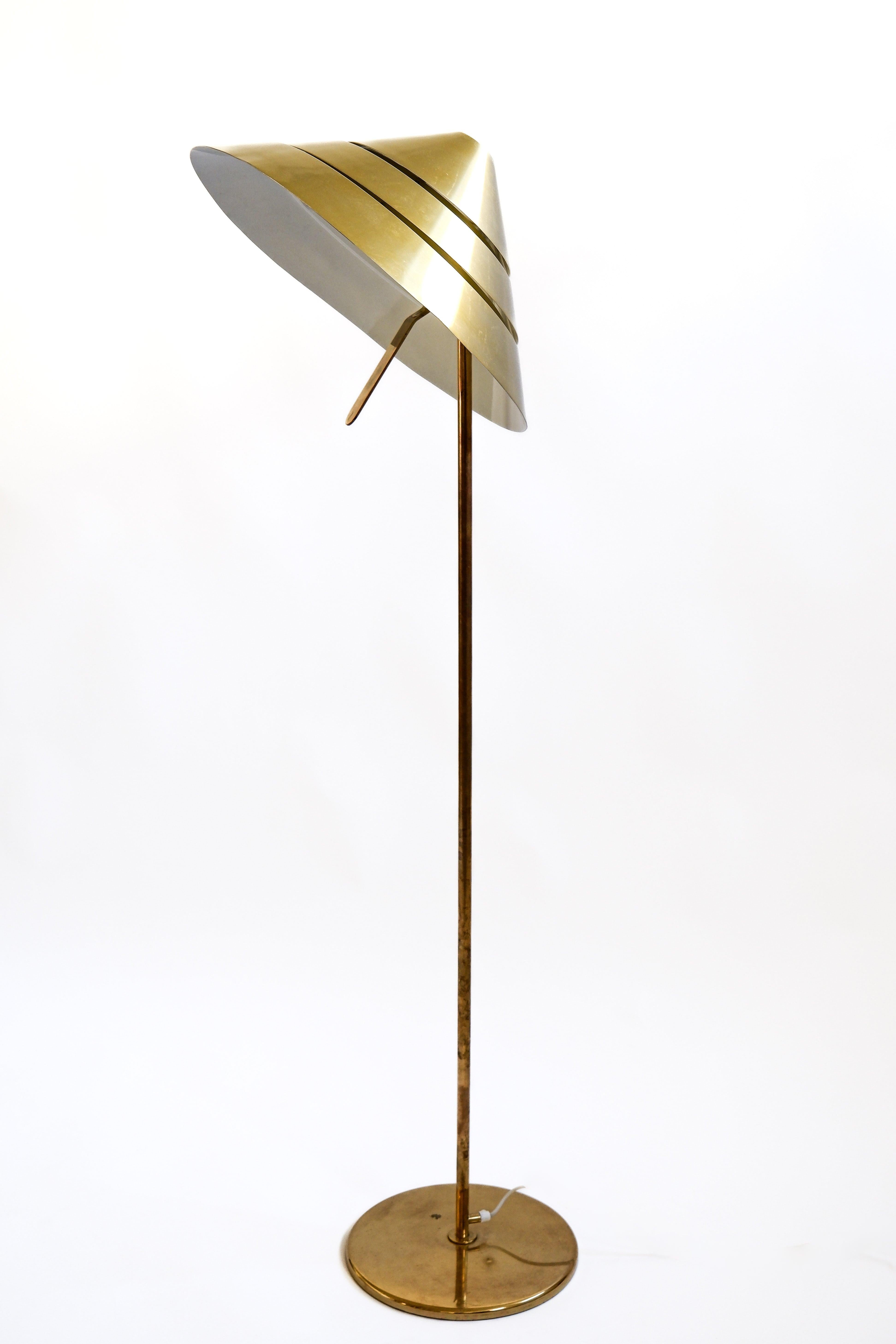 Late 20th Century Hans Agne Jakobsson, brass floor lamp model Tropicana, circa 1970 For Sale