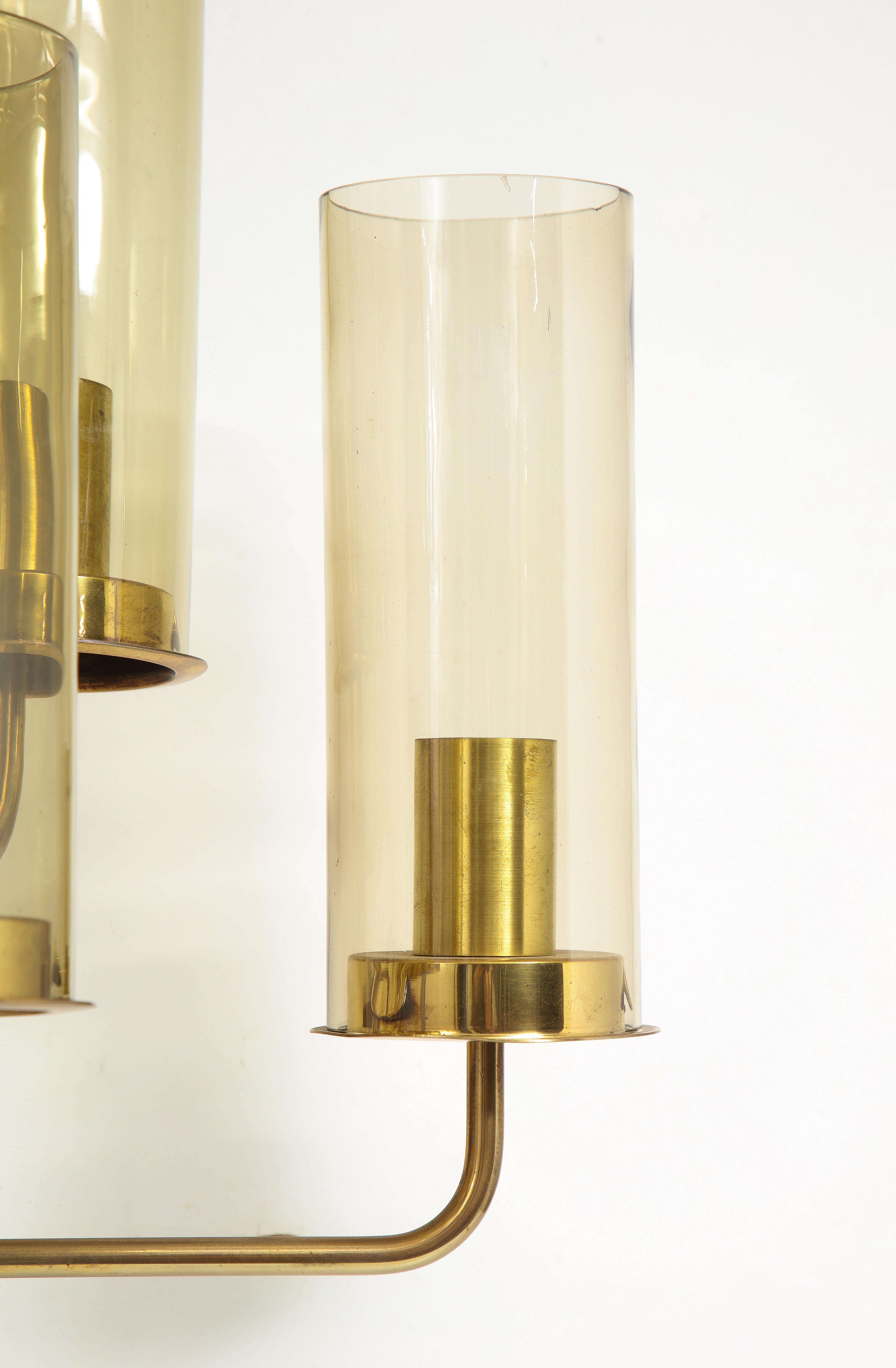 20ième siècle Appliques en laiton et verre de Hans-Agne Jakobsson, Suède, années 1950 en vente