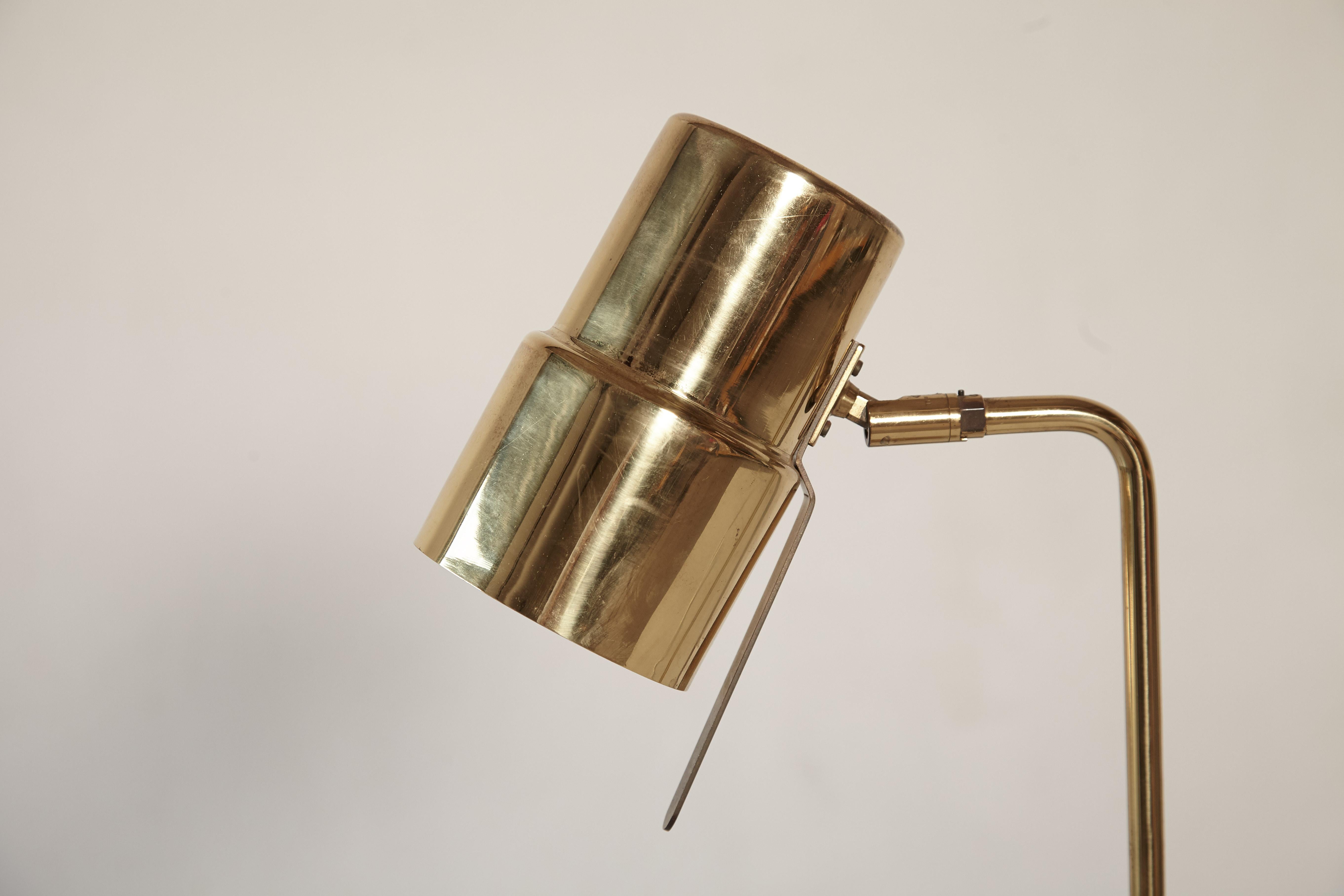 Hans-Agne Jakobsson Brass Model B195/2 Table / Desk Lamp, Sweden, 1960s 5