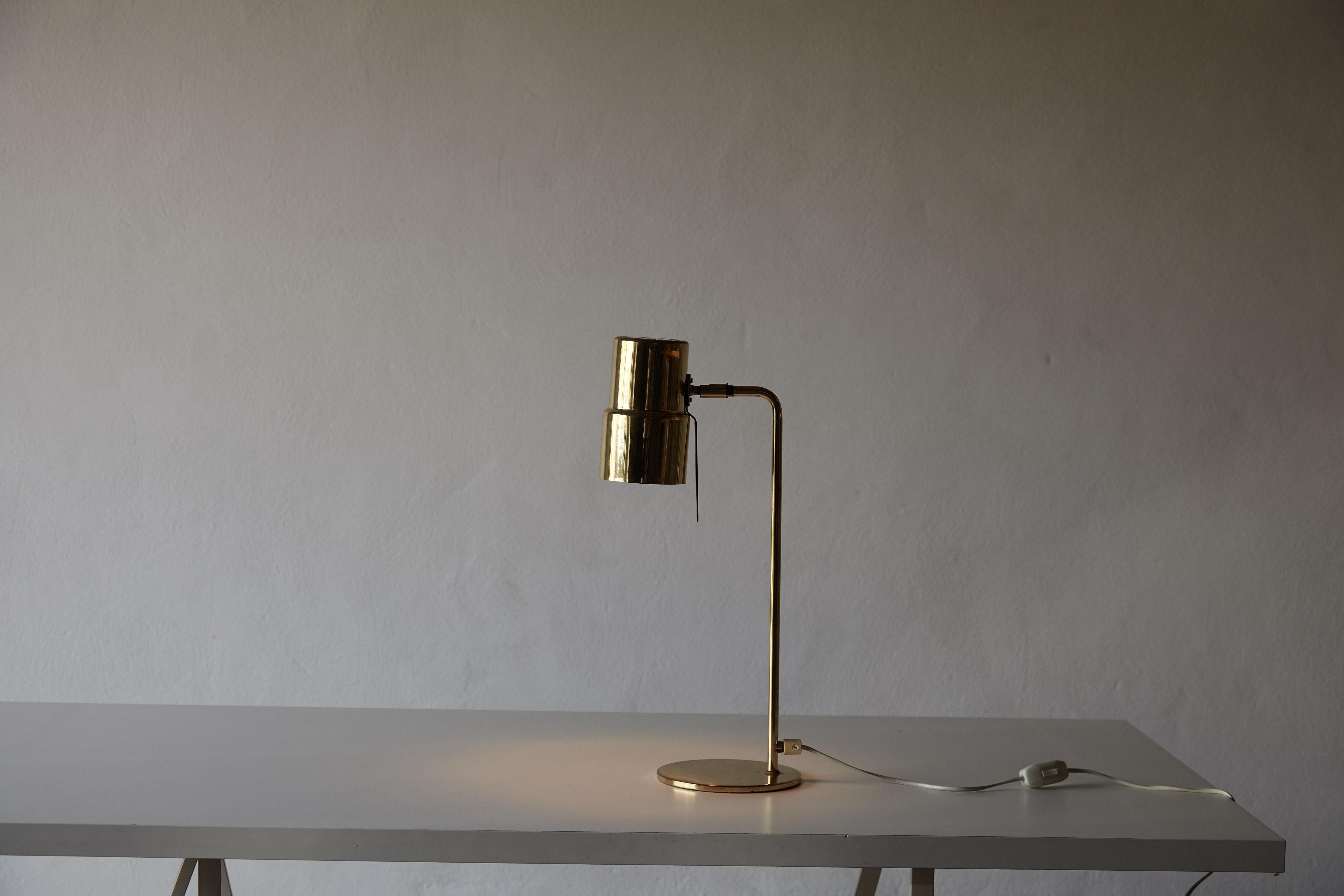 Hans-Agne Jakobsson Brass Model B195/2 Table / Desk Lamp, Sweden, 1960s 7