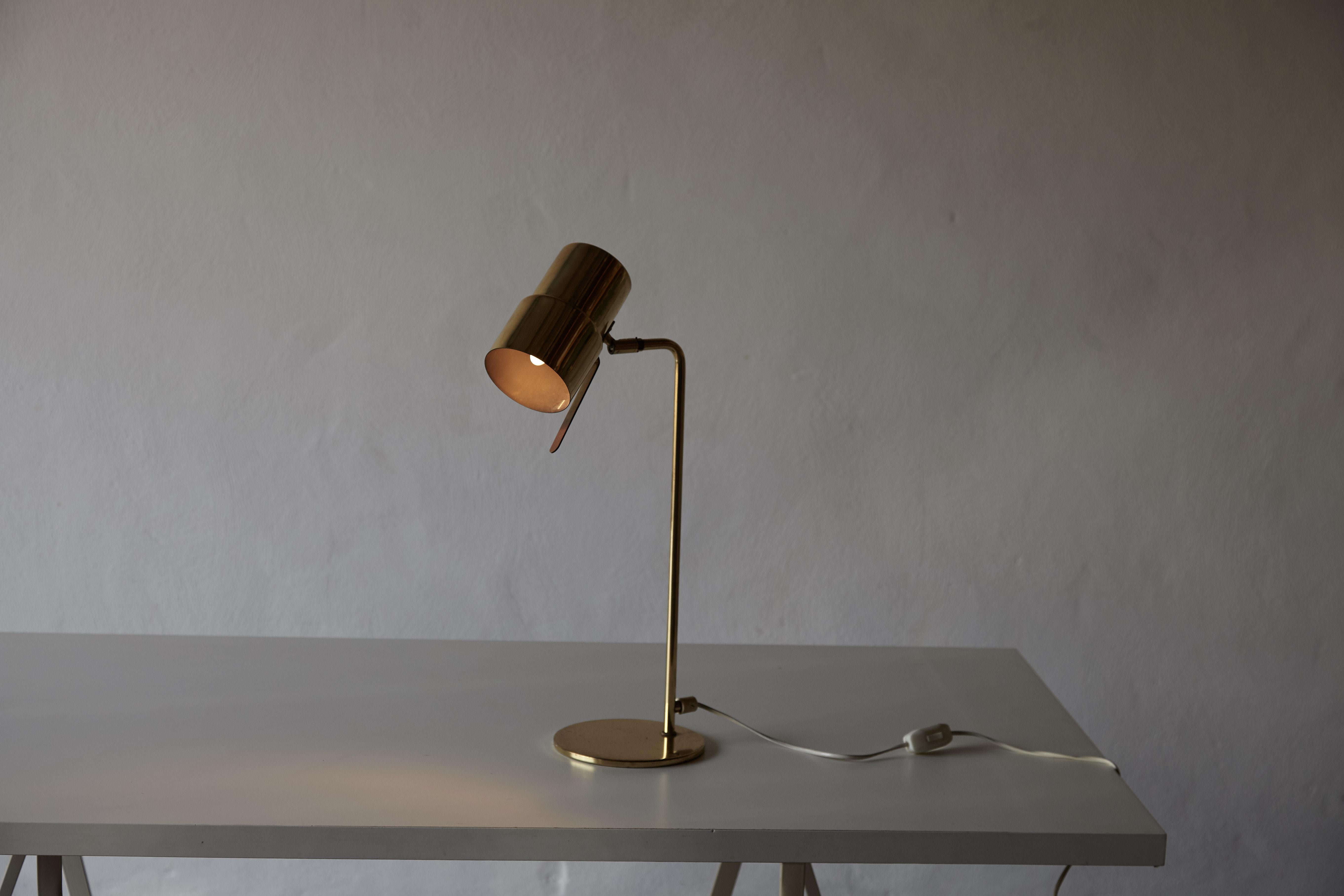 Hans-Agne Jakobsson Brass Model B195/2 Table / Desk Lamp, Sweden, 1960s 9