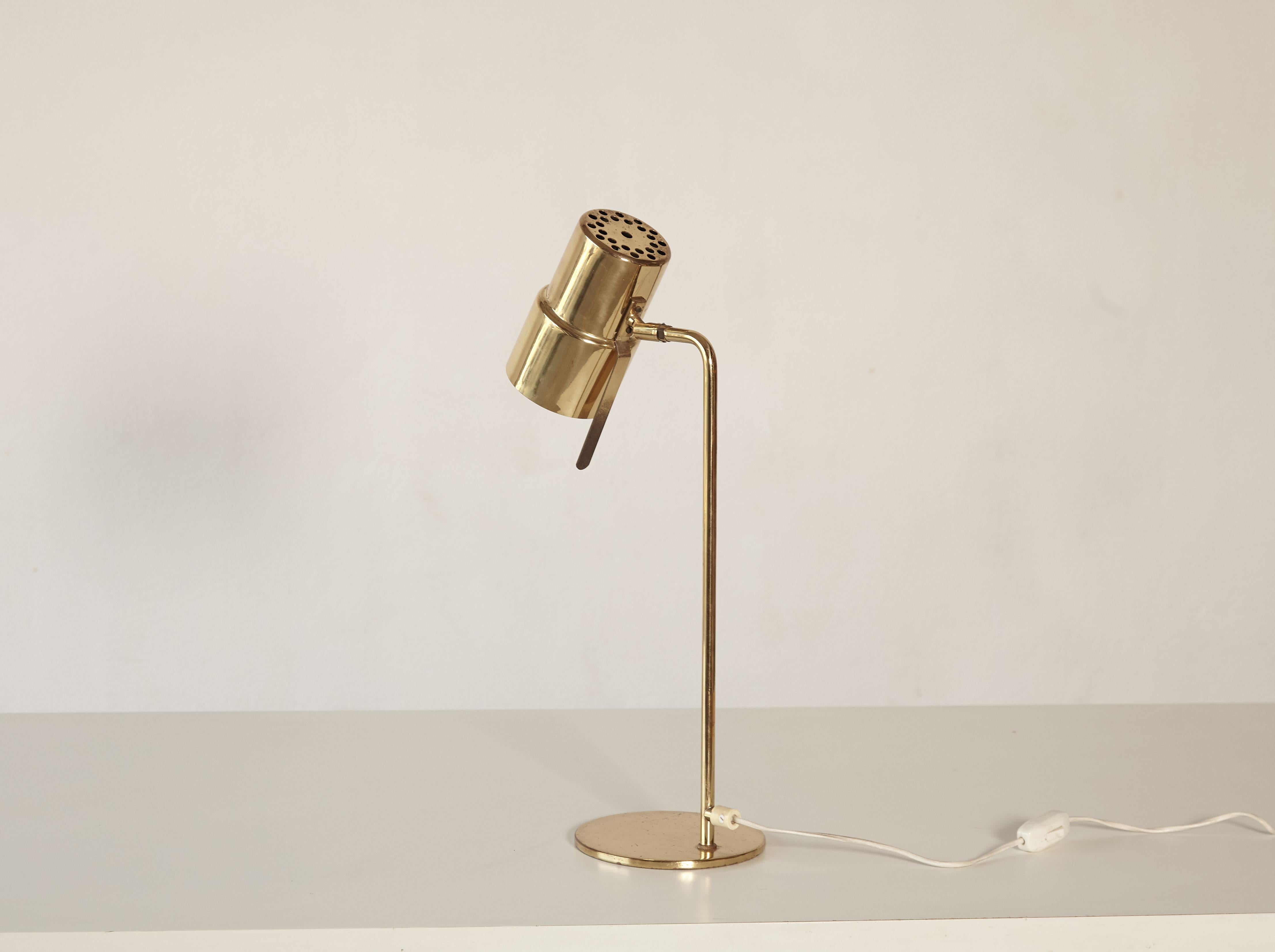 Swedish Hans-Agne Jakobsson Brass Model B195/2 Table / Desk Lamp, Sweden, 1960s
