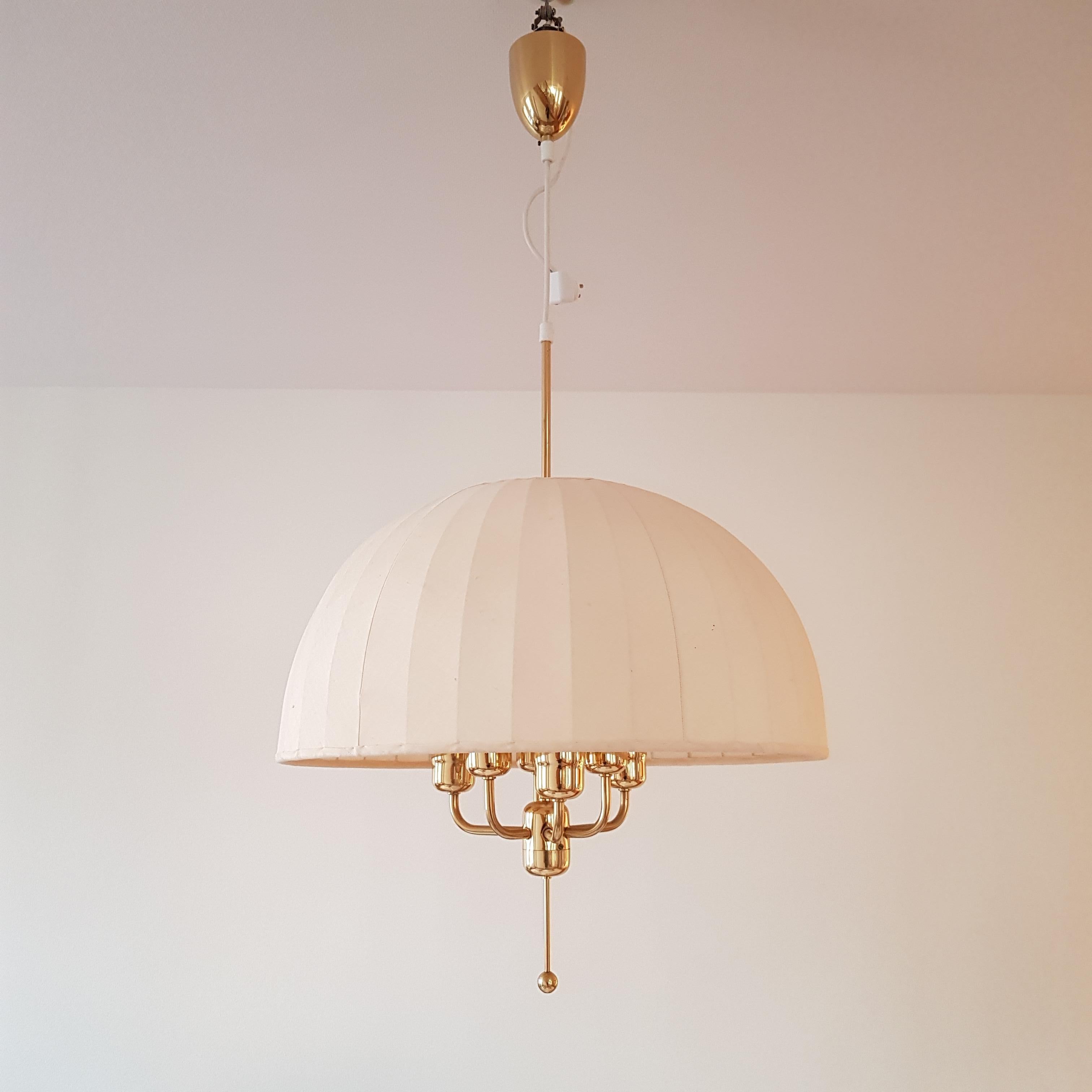 Hans-Agne Jakobsson, Brass Pendant “T549/6”, Markaryd, Scandinavian Modern In Good Condition In Stockholm, SE