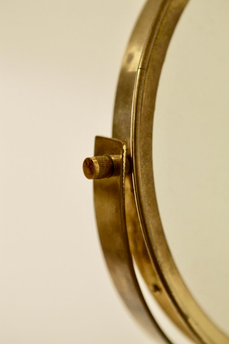 Scandinavian Modern Hans-Agne Jakobsson, Brass Table Mirror, 1960s