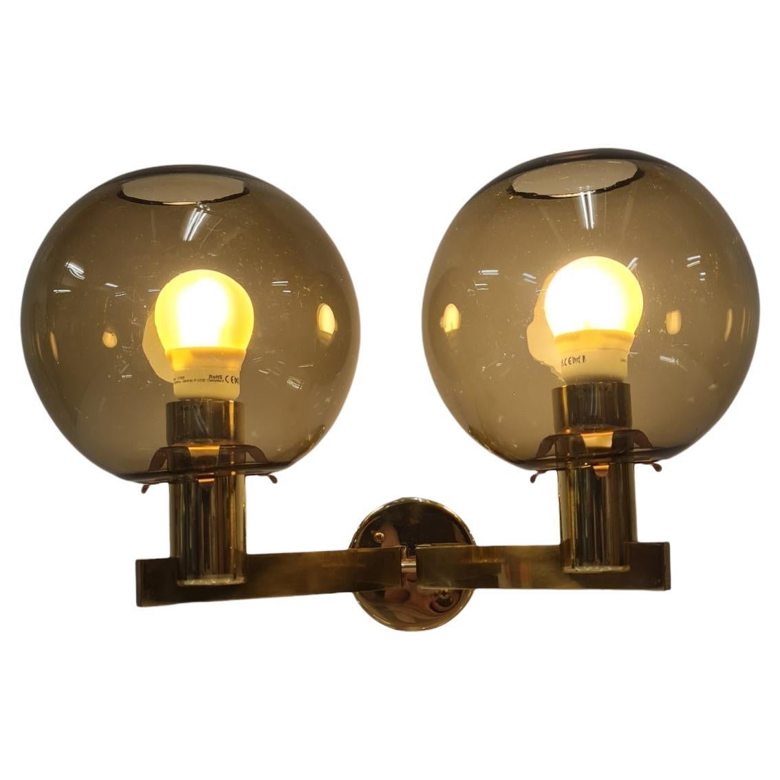 Hans-Agne Jakobsson Brass Wall Lamp Model. V-149/2, 1950s