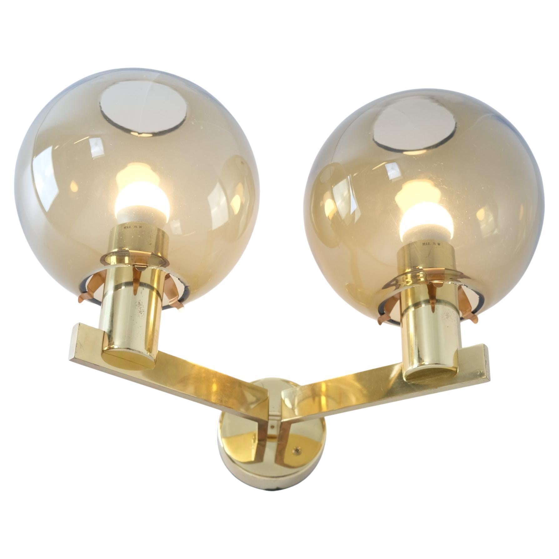 Lampada da parete in ottone Hans-Agne Jakobsson Model. V-149/2, 1950s