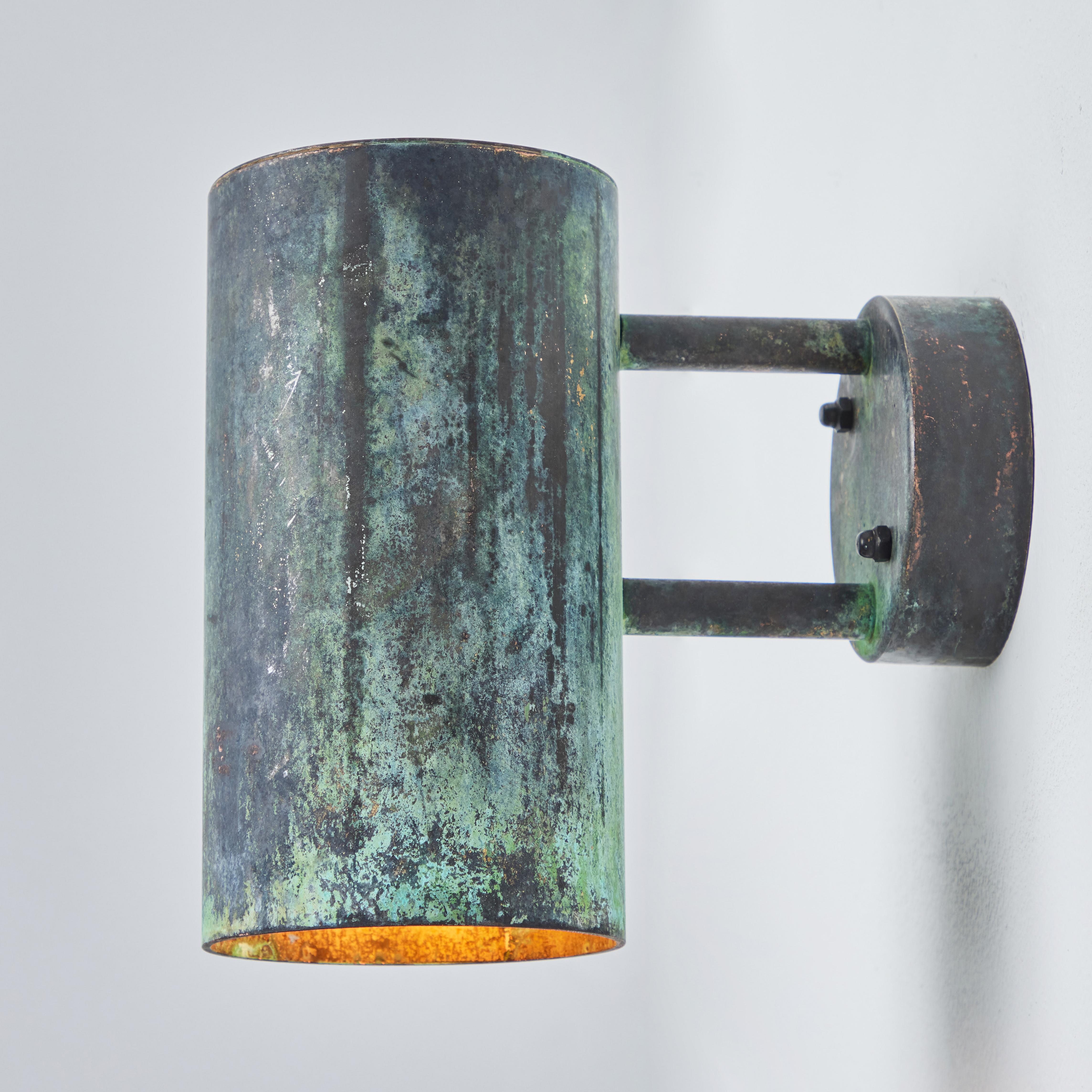 Scandinavian Modern Hans-Agne Jakobsson C 627/110 'Rulle' Darkly Patinated Outdoor Sconce For Sale