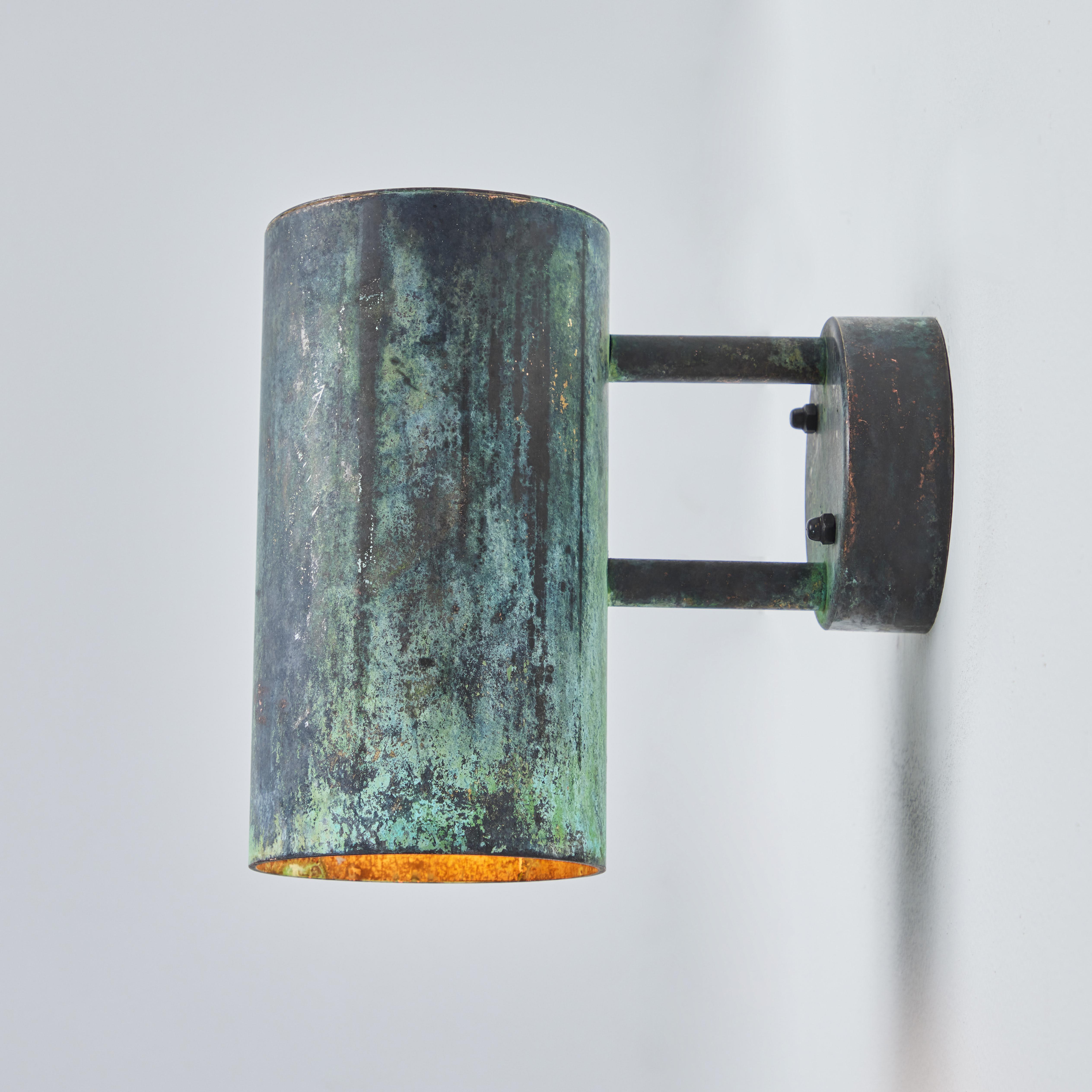 Swedish Hans-Agne Jakobsson C 627/110 'Rulle' Darkly Patinated Outdoor Sconce For Sale