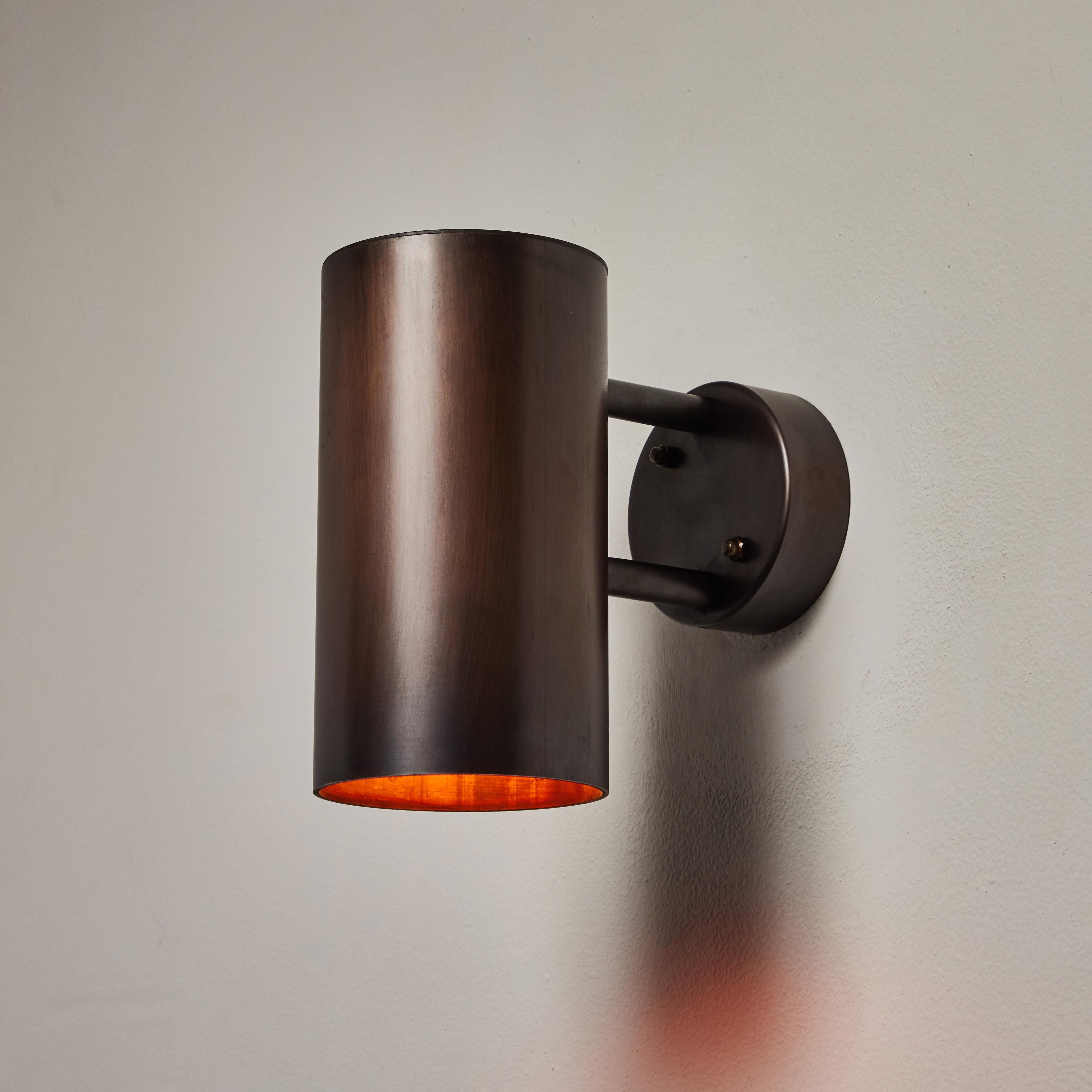 Contemporary Hans-Agne Jakobsson C627/110 'Rulle' Brown Patinated Outdoor Sconce For Sale