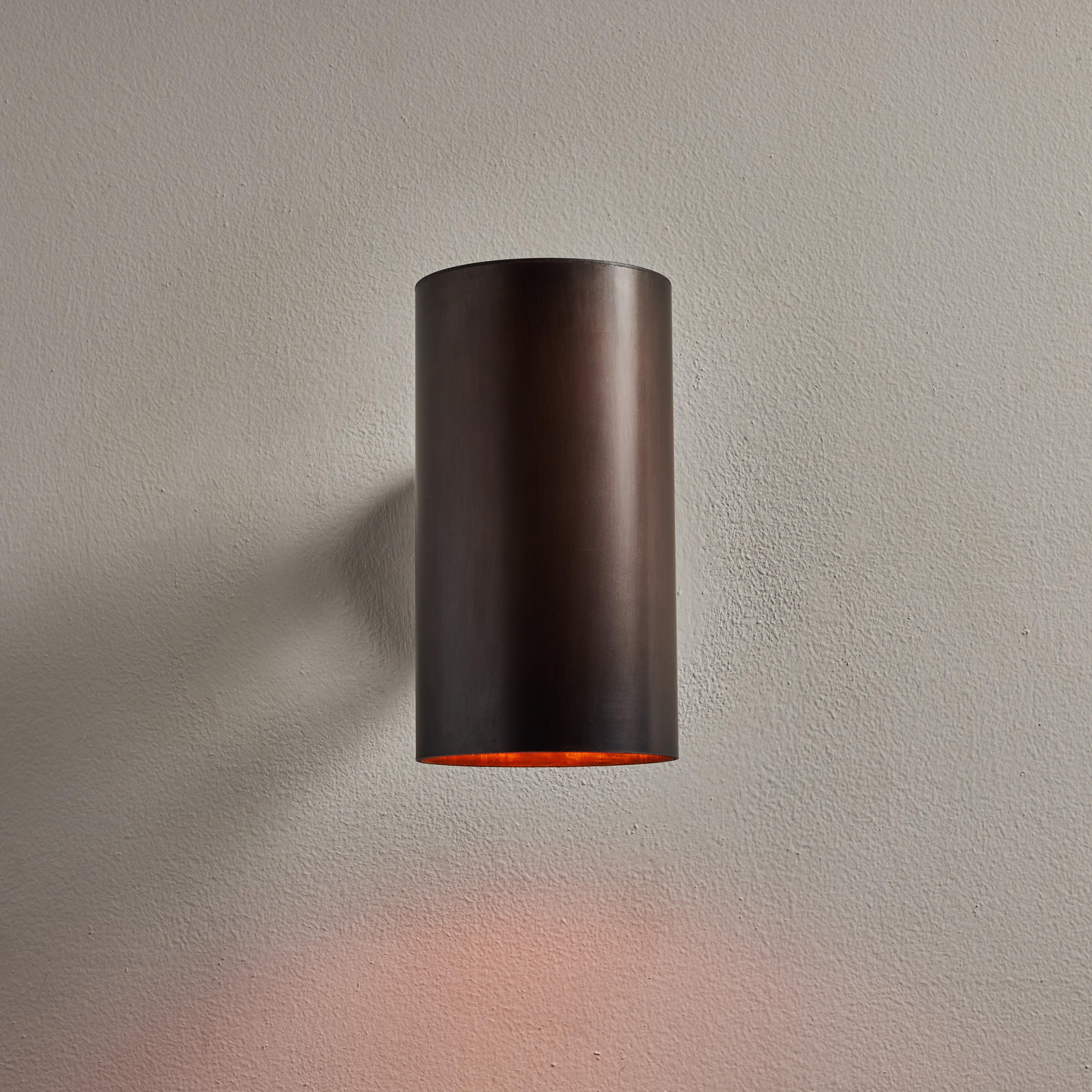 Scandinavian Modern Hans-Agne Jakobsson C627/110 'Rulle' Brown Patinated Outdoor Sconce For Sale