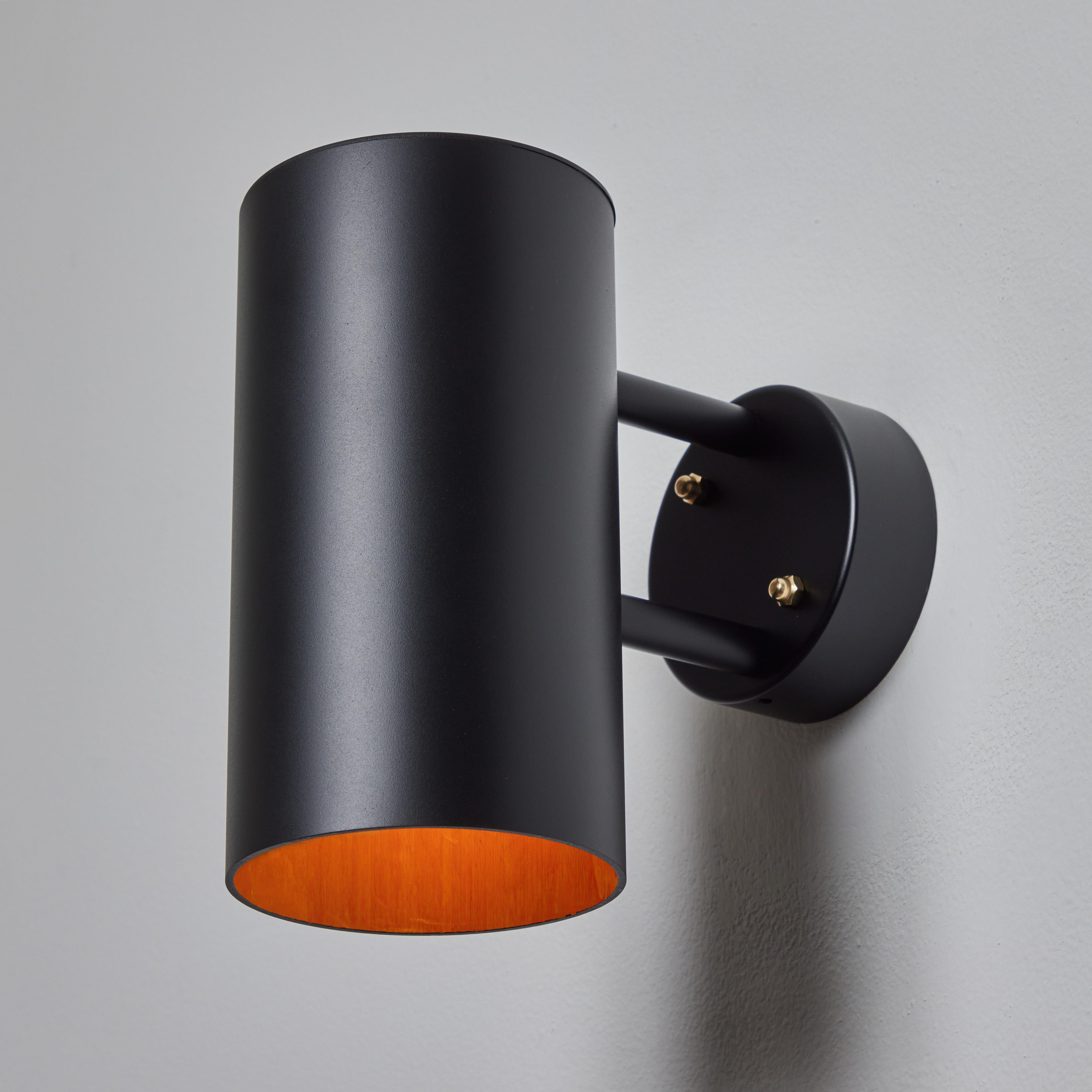 Painted Hans-Agne Jakobsson C627/110 'Rulle' Outdoor Sconce in Black For Sale