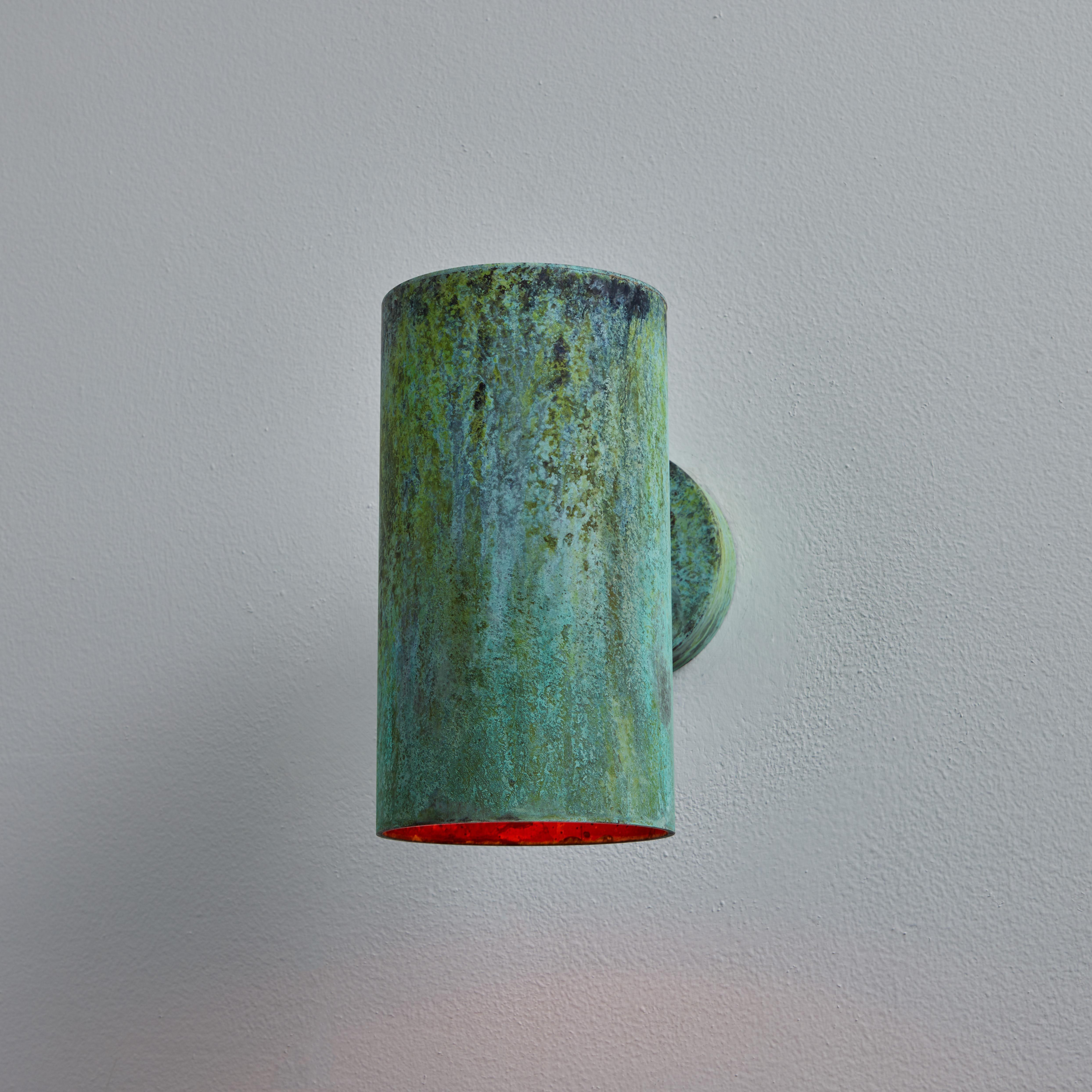 Hans-Agne Jakobsson C627/110 'Rulle' Verdigris Patinated Outdoor Sconce For Sale 3