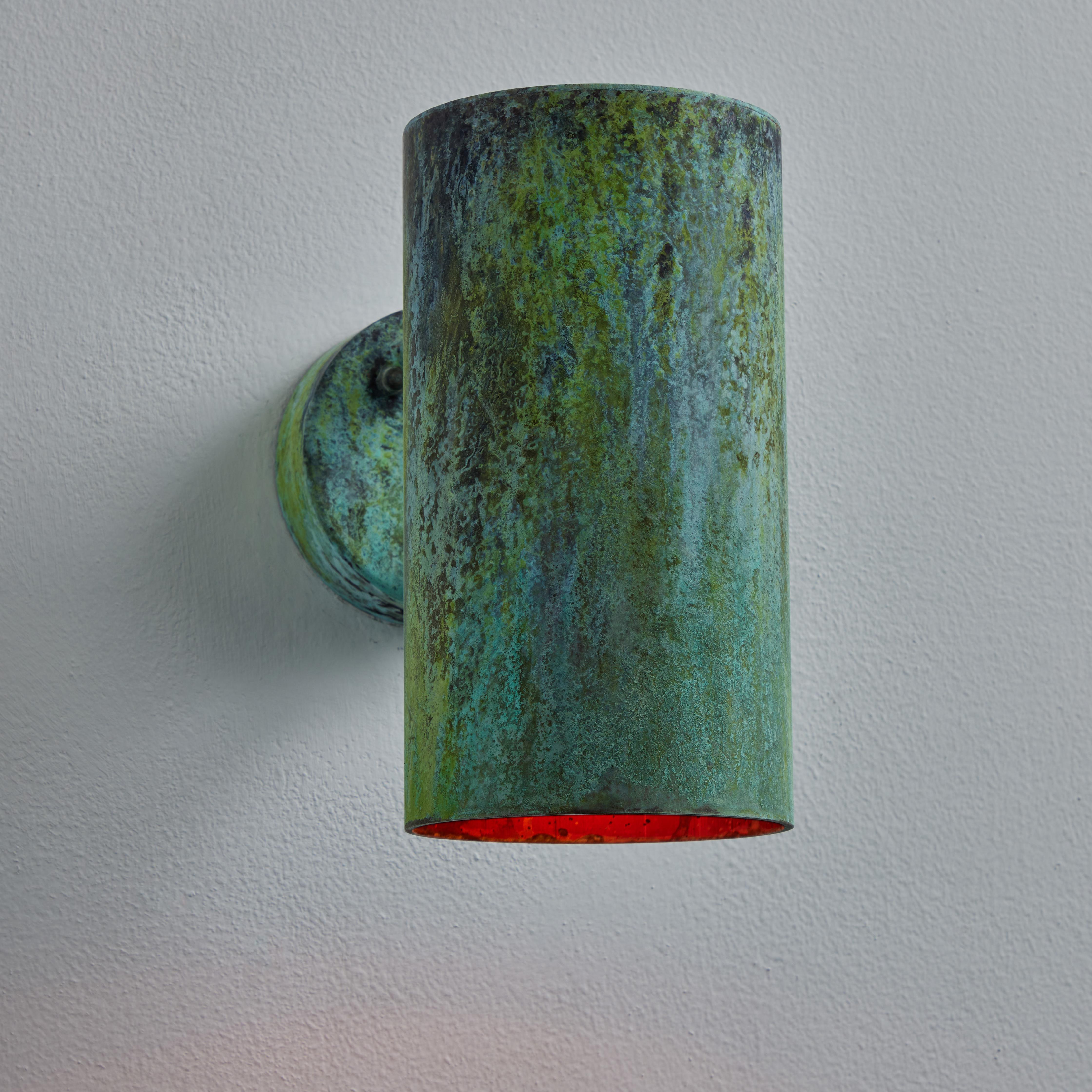 Hans-Agne Jakobsson C627/110 'Rulle' Verdigris Patinated Outdoor Sconce For Sale 4