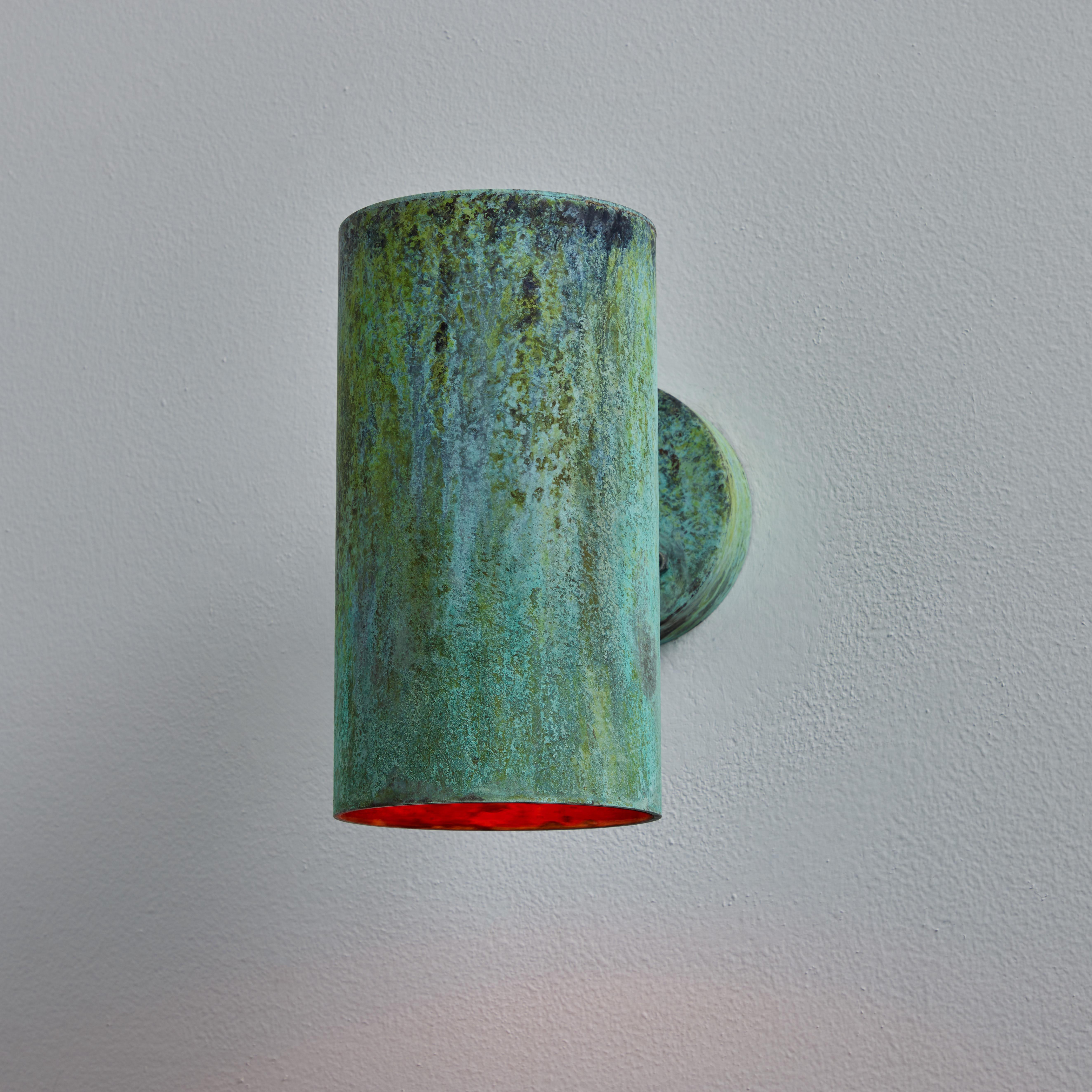Hans-Agne Jakobsson C627/110 'Rulle' Verdigris Patinated Outdoor Sconce For Sale 7