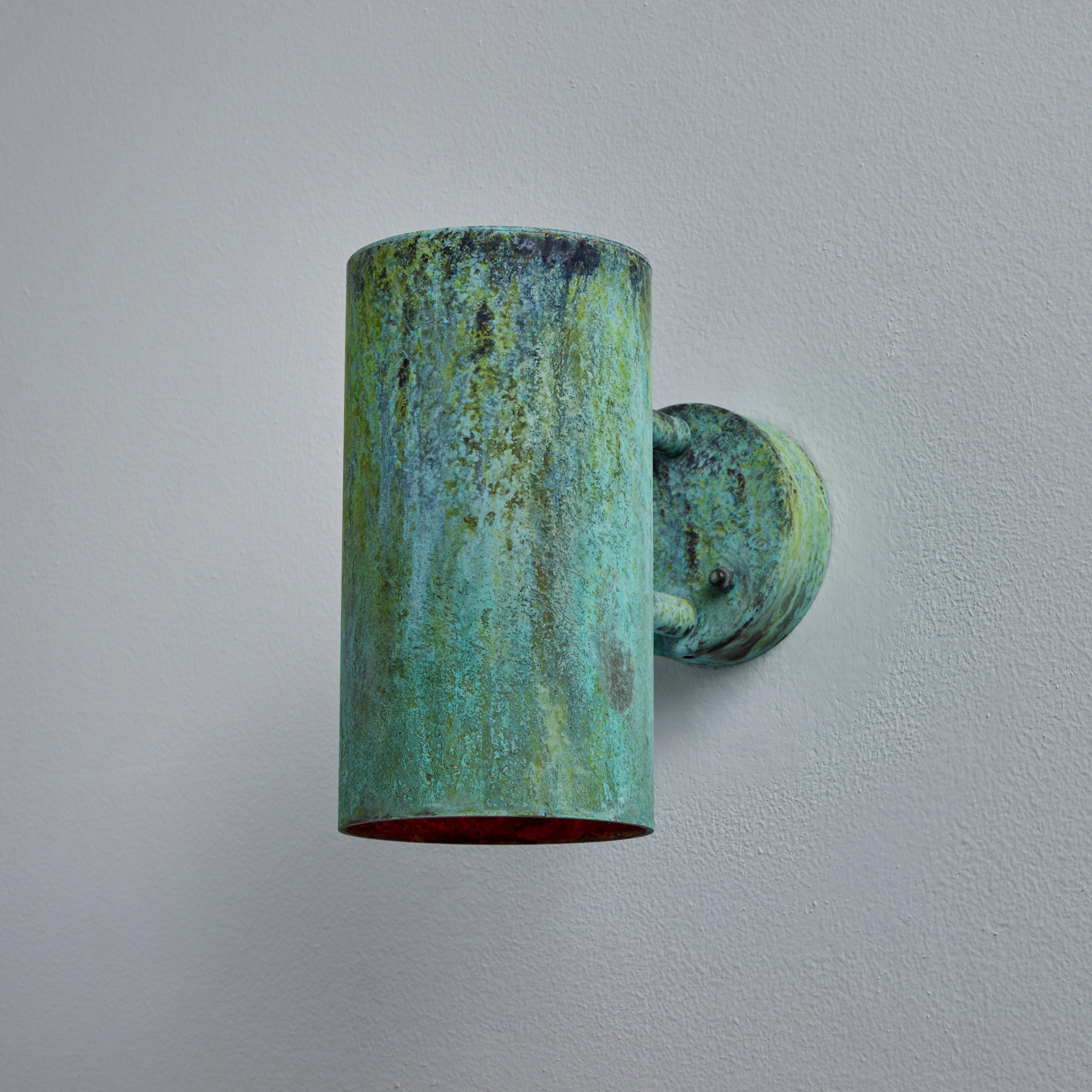 Hans-Agne Jakobsson C627/110 'Rulle' Verdigris Patinated Outdoor Sconce For Sale 1