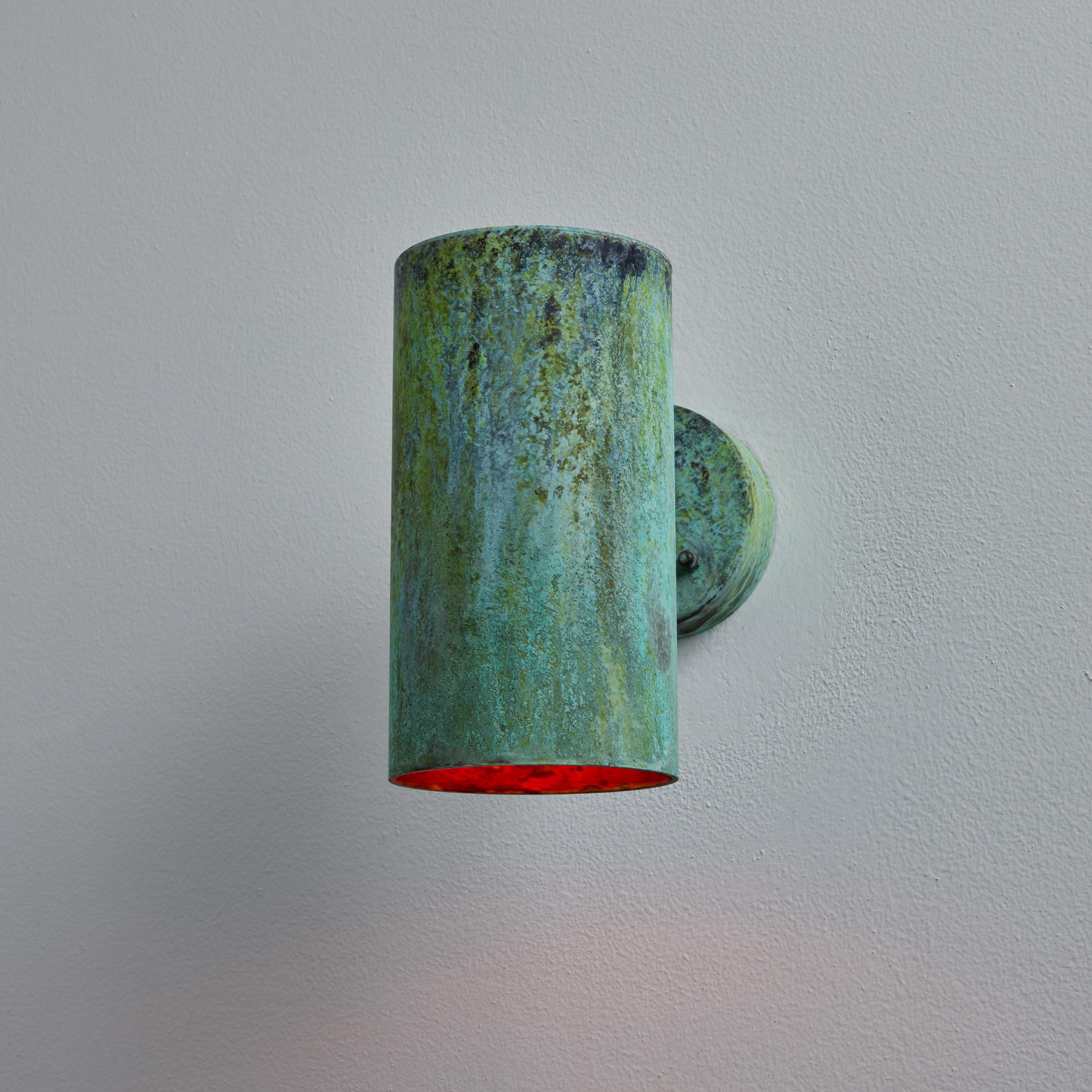 Hans-Agne Jakobsson C627/110 'Rulle' Verdigris Patinated Outdoor Sconce For Sale 2