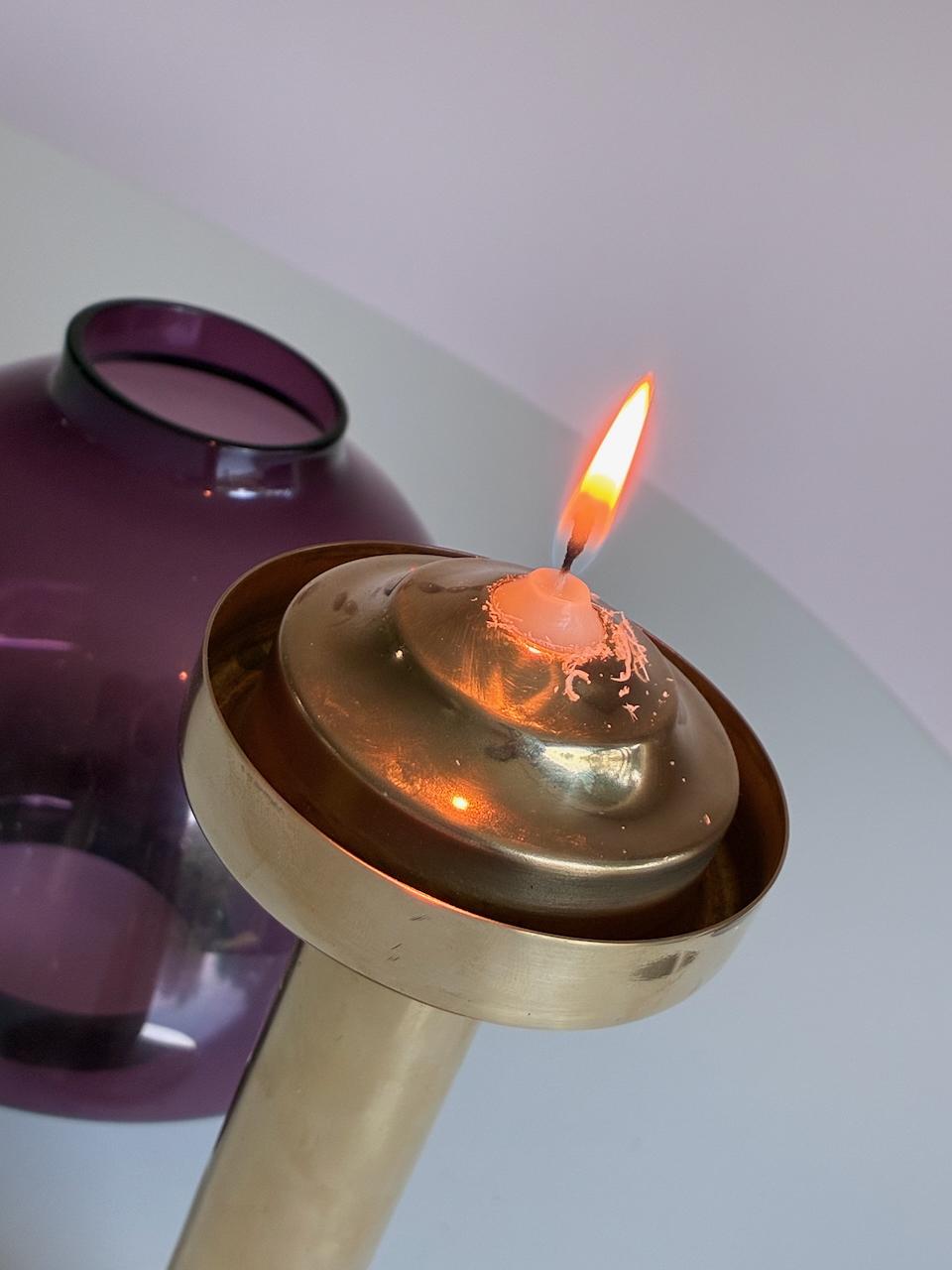 Mid-Century Modern Hans Agne Jakobsson Candleholder L 102/32 Candlesticks Markaryd Sweden For Sale