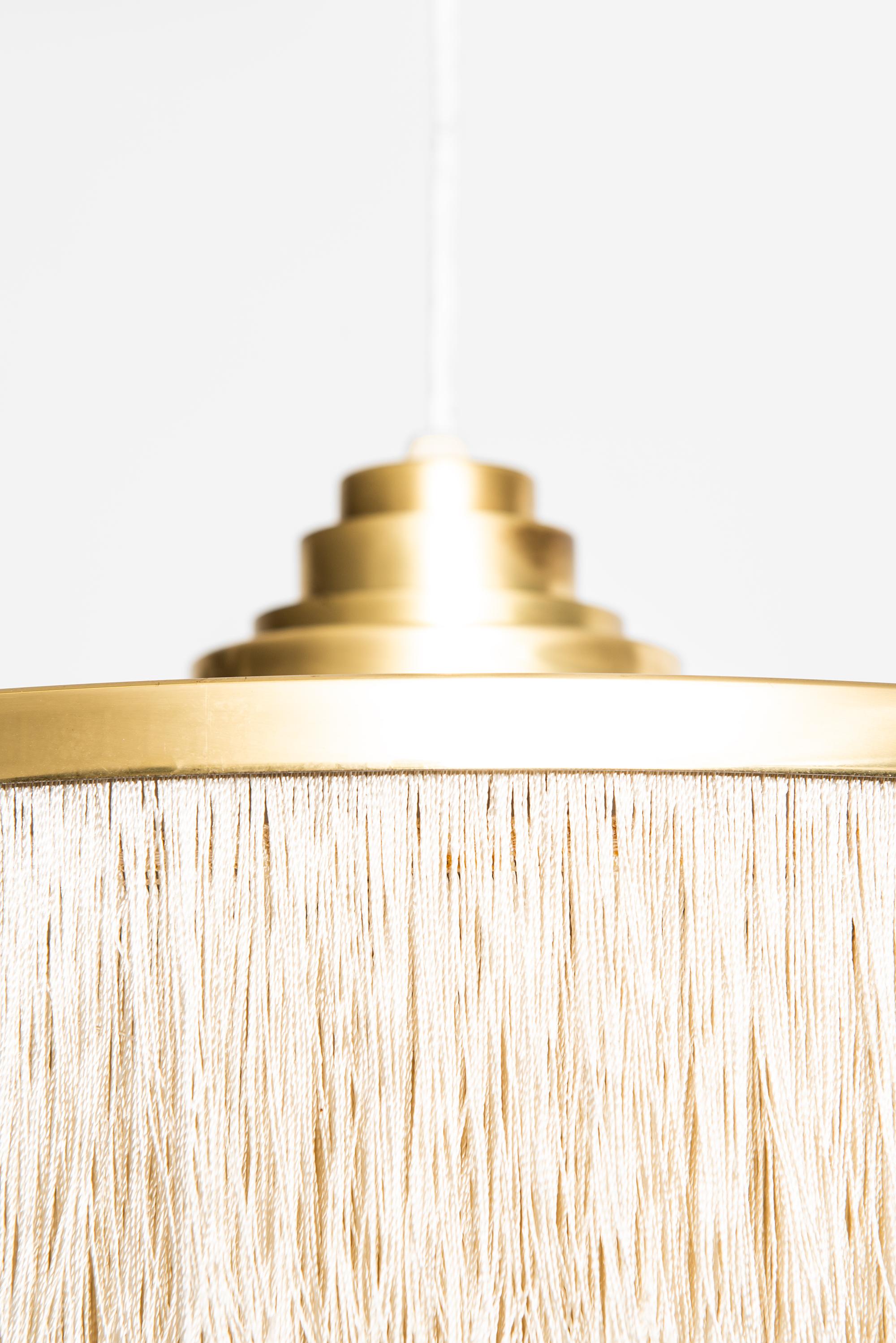 Hans-Agne Jakobsson Ceiling Lamp Model T-603 in Brass and Silk Fringes In Good Condition In Limhamn, Skåne län