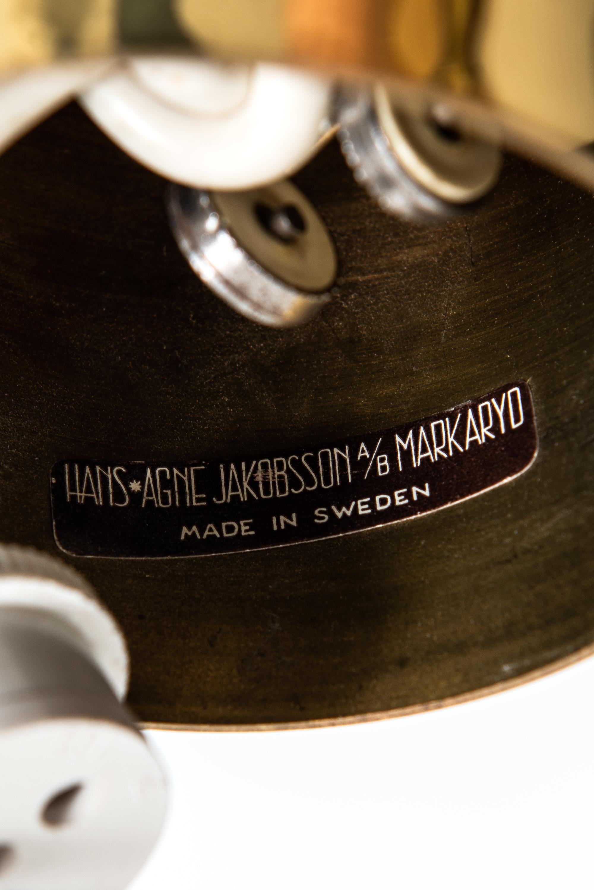 Hans-Agne Jakobsson Ceiling Lamp Model T-608 in Brass and Silk Fringes 2