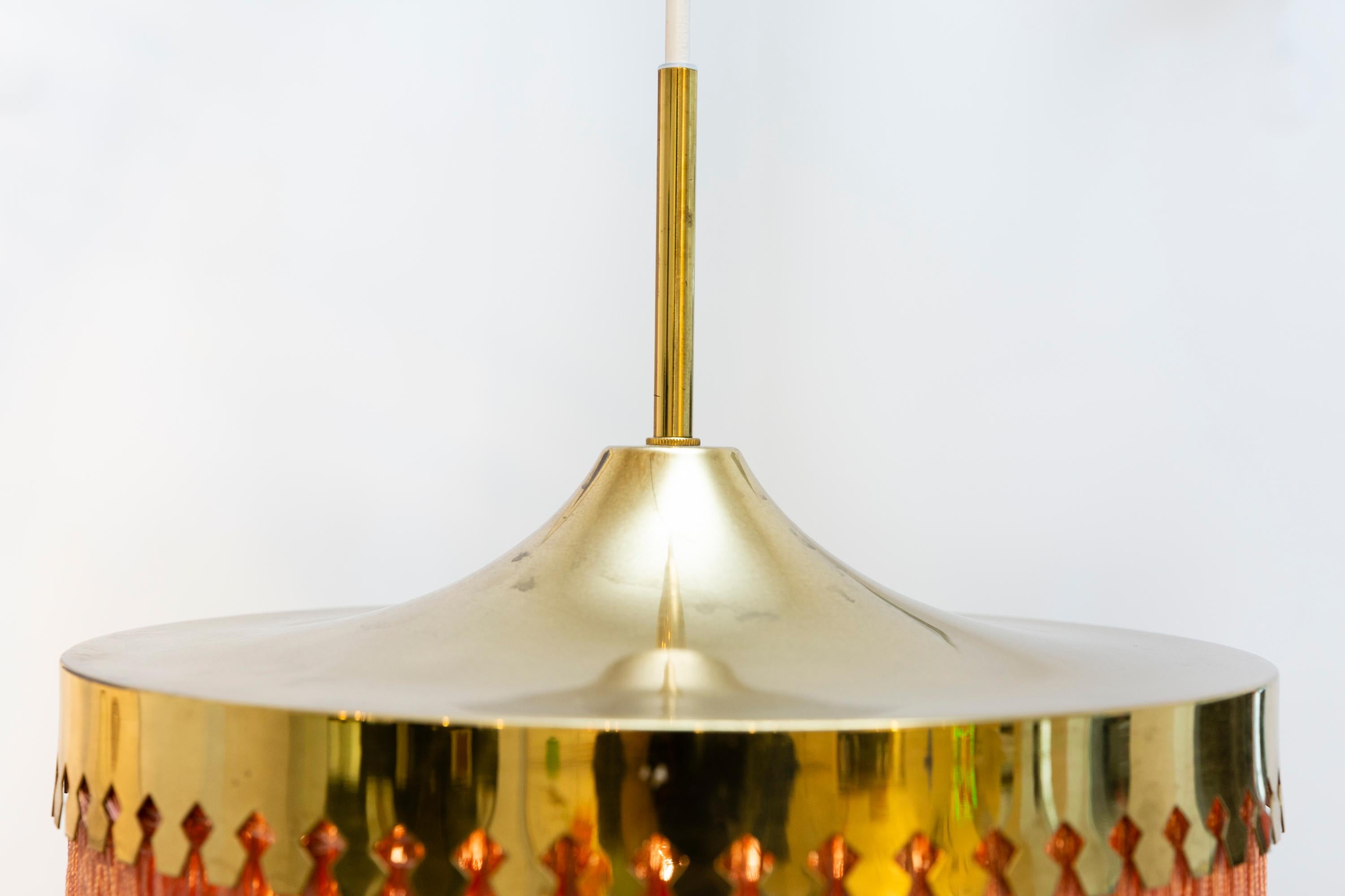 Brass Hans-Agne Jakobsson Ceiling Lamp Pink T-601/M For Sale