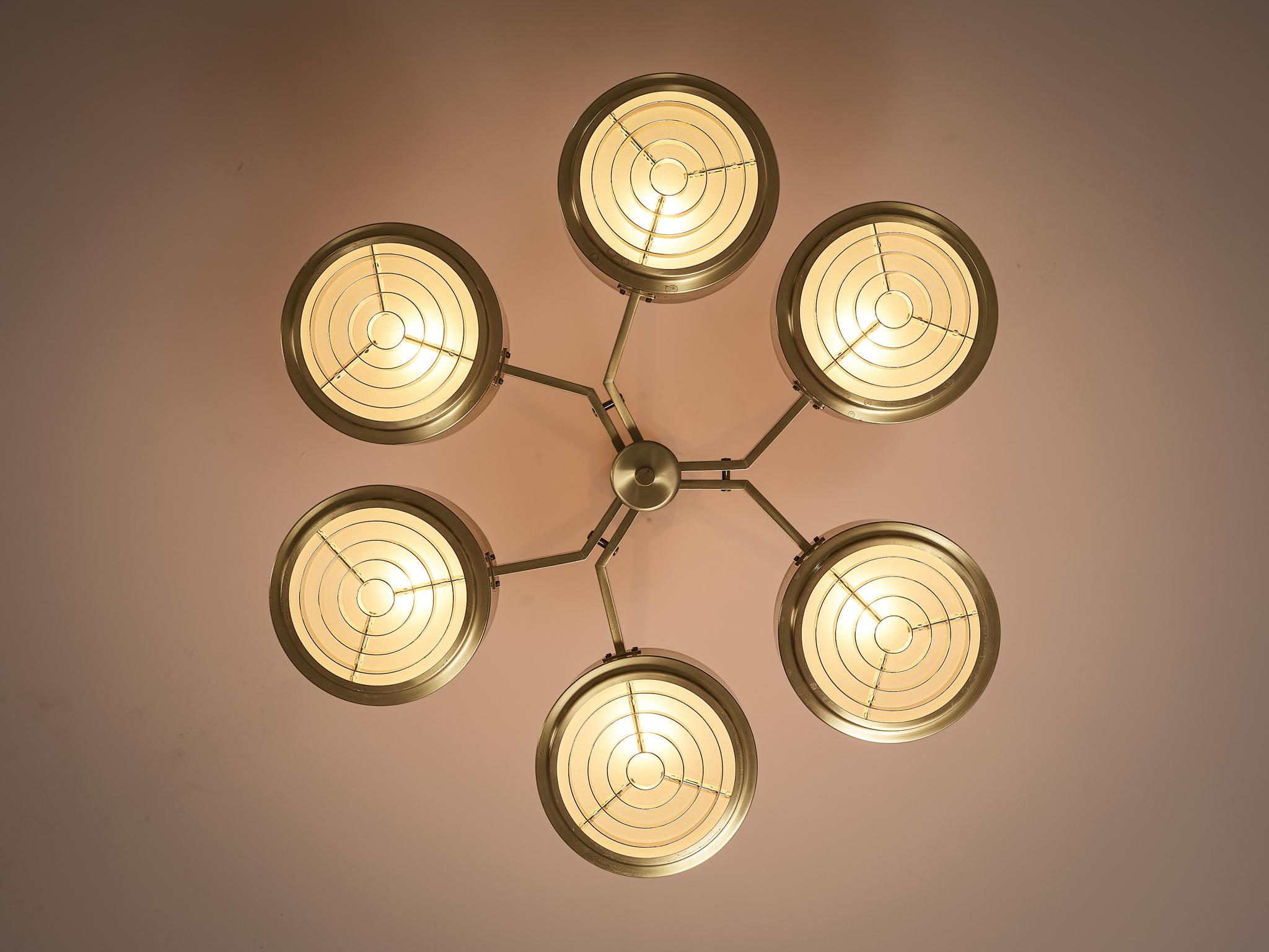 Mid-20th Century Hans-Agne Jakobsson Ceiling Light in Brass  For Sale