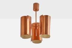 Hans Agne Jakobsson, Chandelier, Copper, Sweden, 1960s