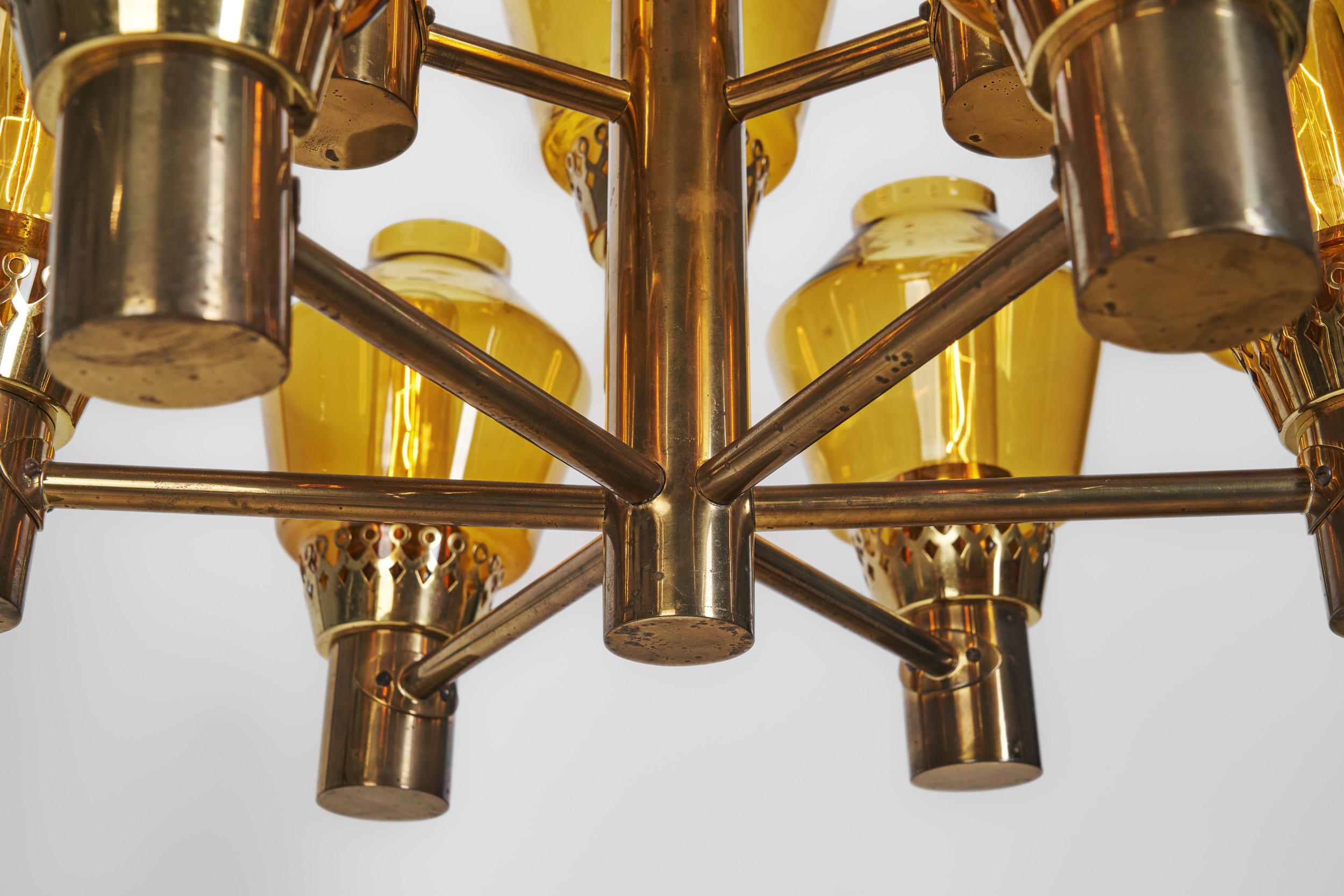 Hans-Agne Jakobsson Chandelier for Hans-Agne Jakobsson AB Markaryd, Sweden 1960s For Sale 10