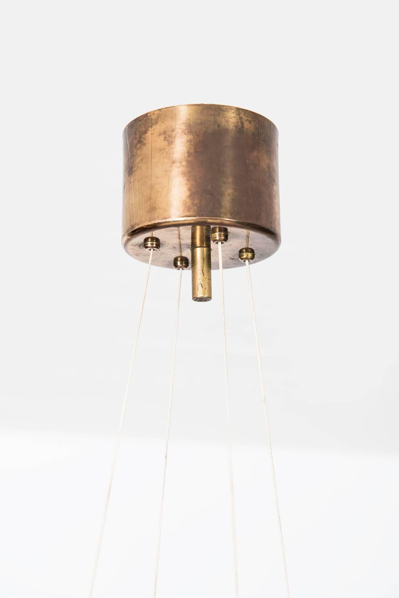 Swedish Hans-Agne Jakobsson Chandelier in Brass by Hans-Agne Jakobsson AB in Sweden