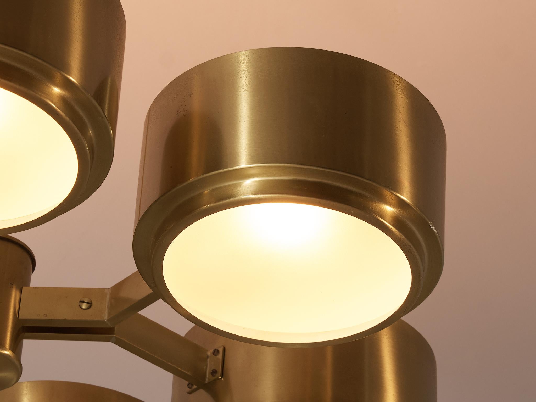 Scandinavo moderno Lampadario Hans-Agne Jakobsson in ottone in vendita