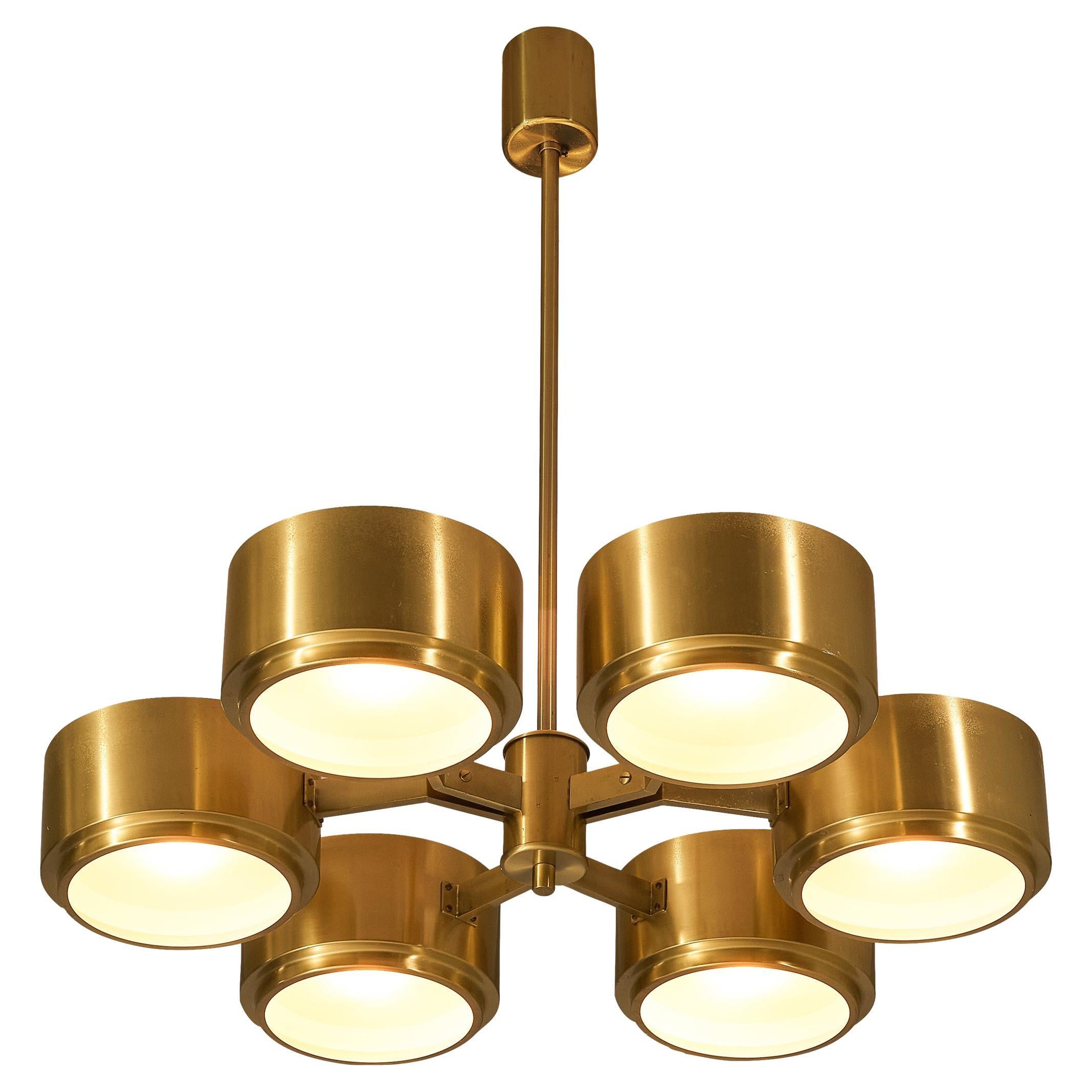 Hans-Agne Jakobsson Chandelier in Brass