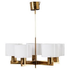 Vintage Hans Agne Jakobsson chandelier made by AB Markaryd in Sweden around 1960 Marked