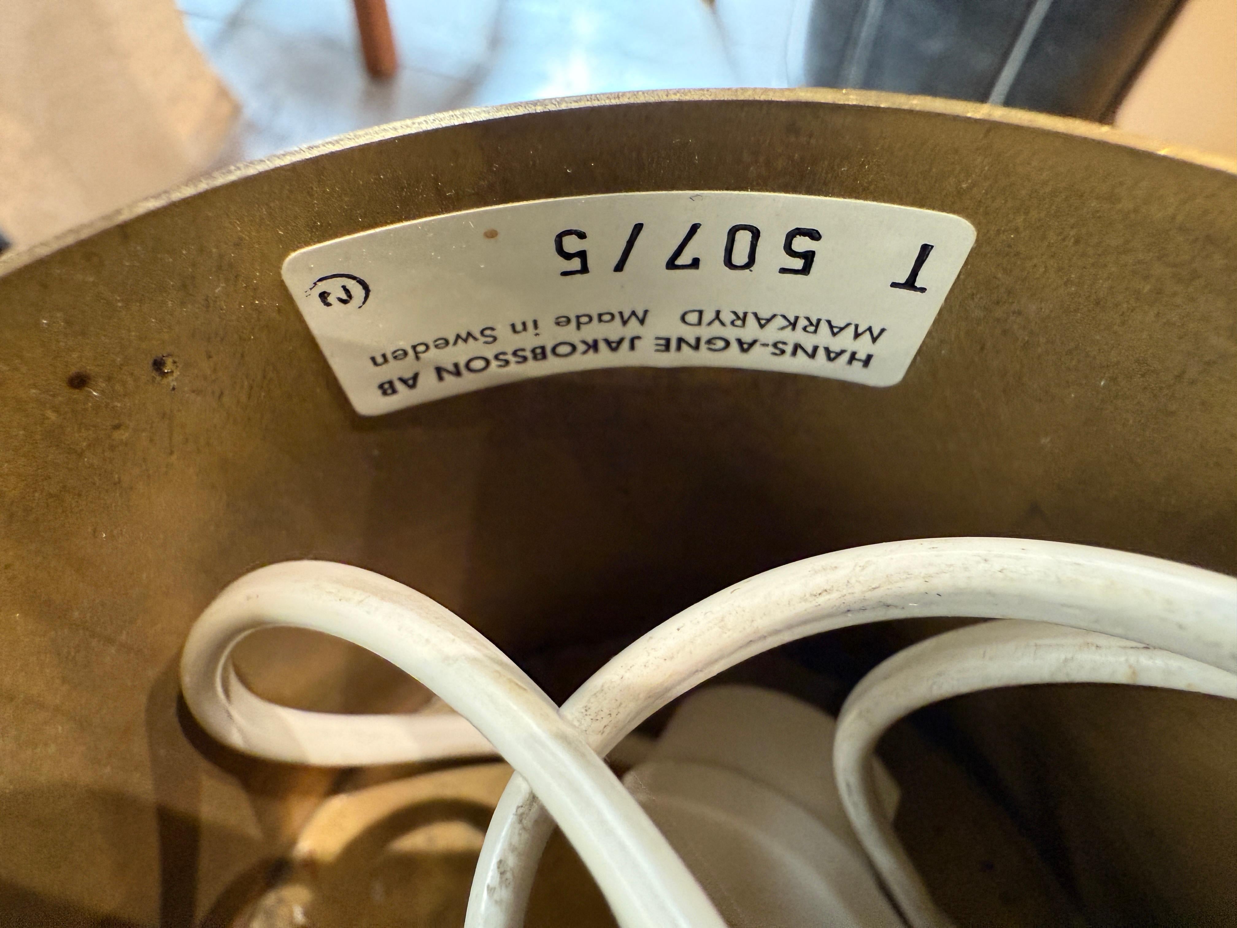 Late 20th Century Hans Agne Jakobsson chandelier stamped Sweden 1970 For Sale