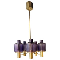 Hans Agne Jakobsson chandelier stamped Sweden 1970