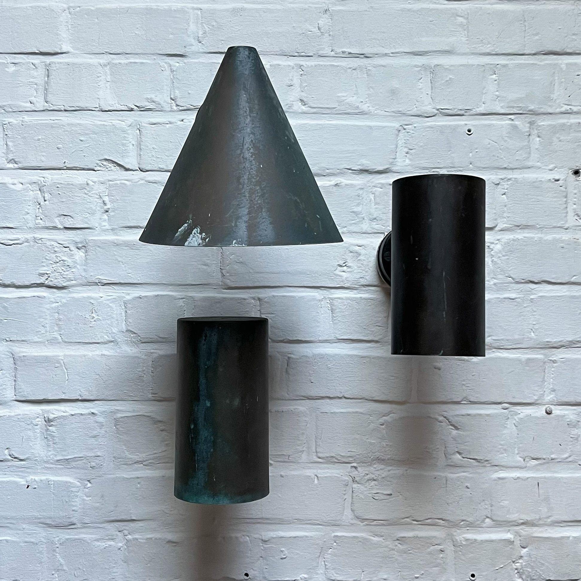 Scandinavian Modern Hans Agne Jakobsson Classic Copper Wall Lamps, Inside or Outside, Sweden 1960s