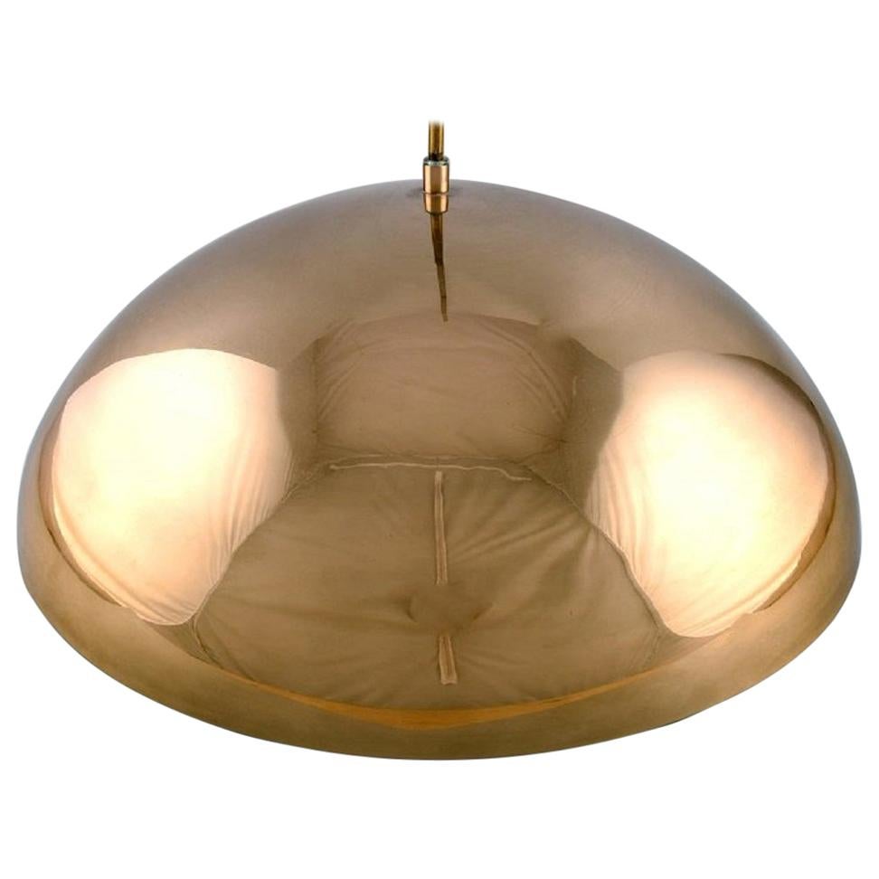 Hans Agne Jakobsson, Colossal Brass Ceiling Lamp Made by Markaryd