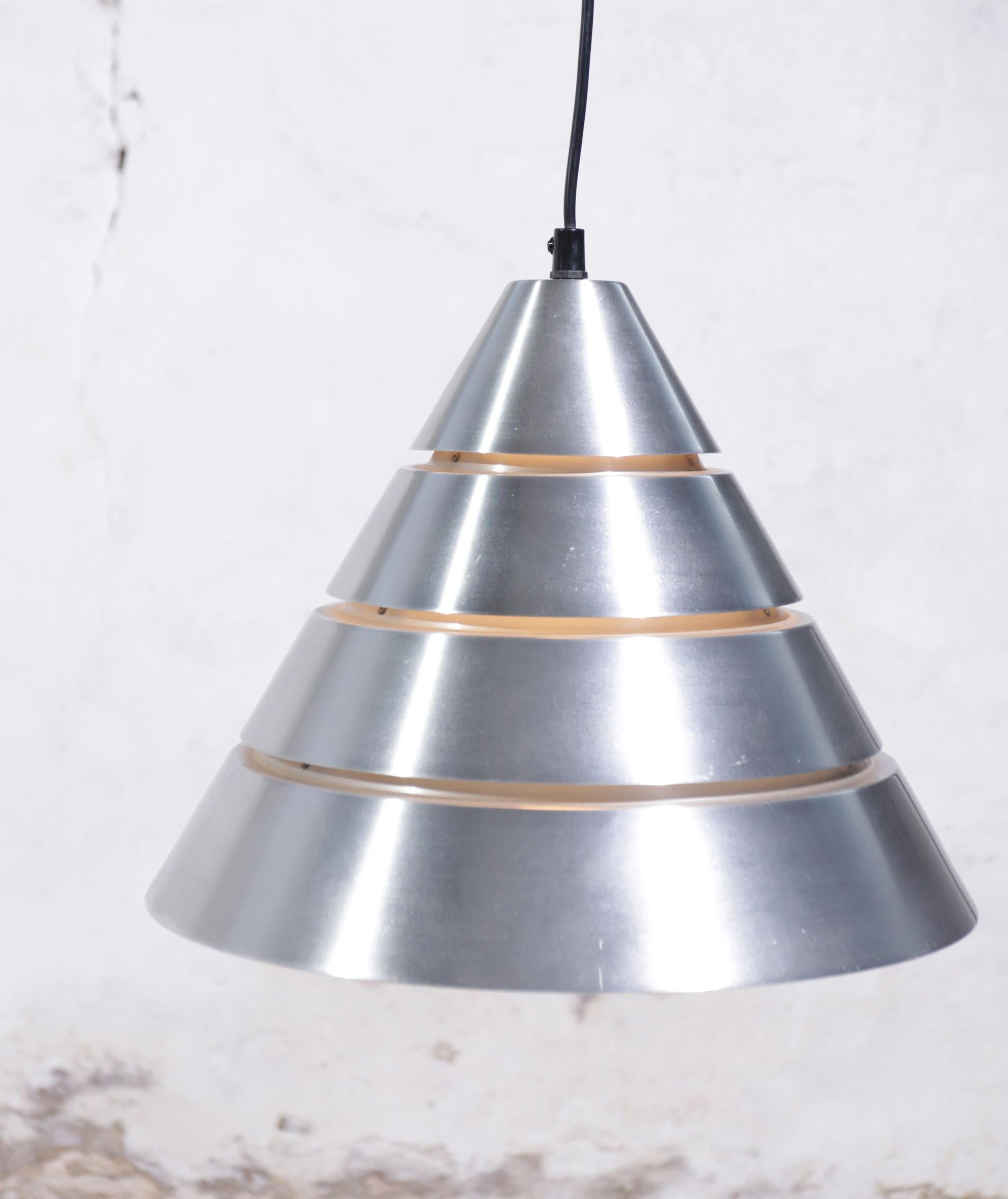 Aluminum Hans-Agne Jakobsson Cone Shaped Chandelier For Sale