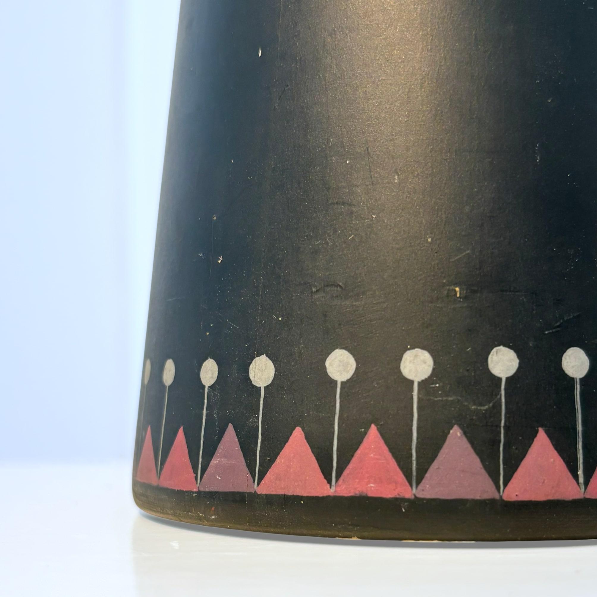 Lampe de table conique du milieu du siècle de Hans-Agne Jakobsson, verre et bois, Suède, années 1950 en vente 1