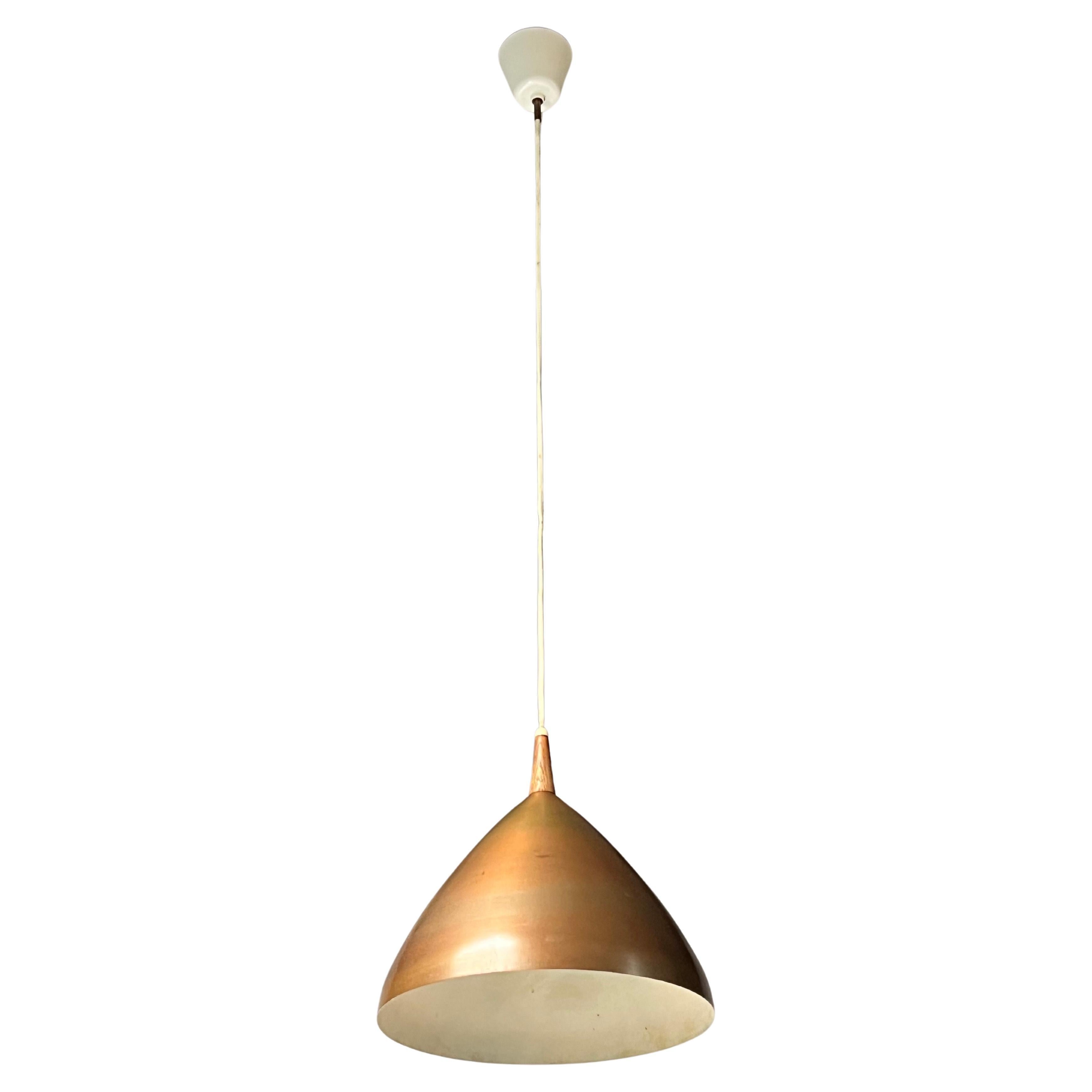 Hans Agne Jakobsson Copper suspension Lamp, Midcentury from Sweden 1950's For Sale