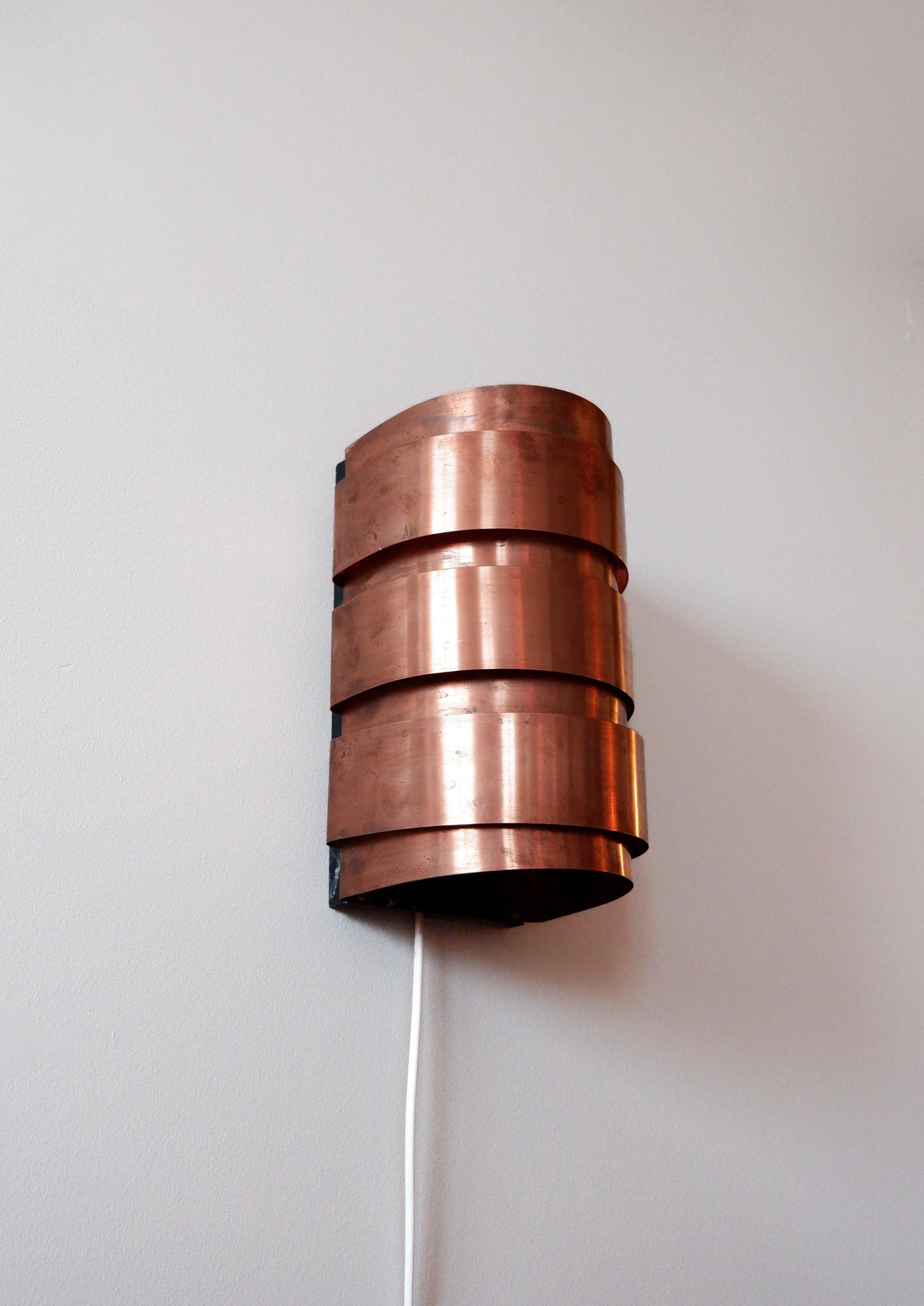 Hans Agne Jakobsson Copper wall lamp. 2