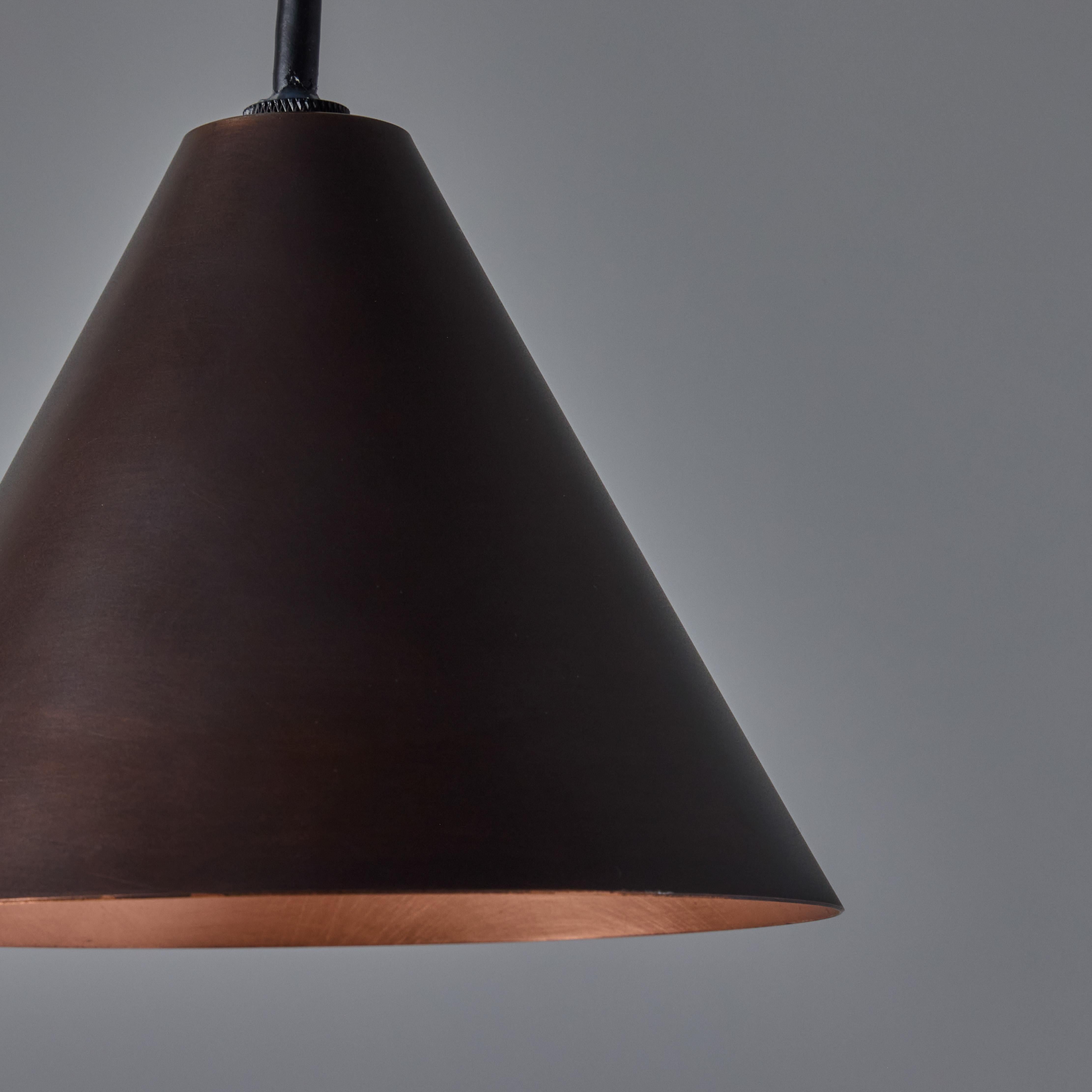 Hans-Agne Jakobsson Dark Brown Patinated 'Mini-Tratten' Outdoor Pendant For Sale 10