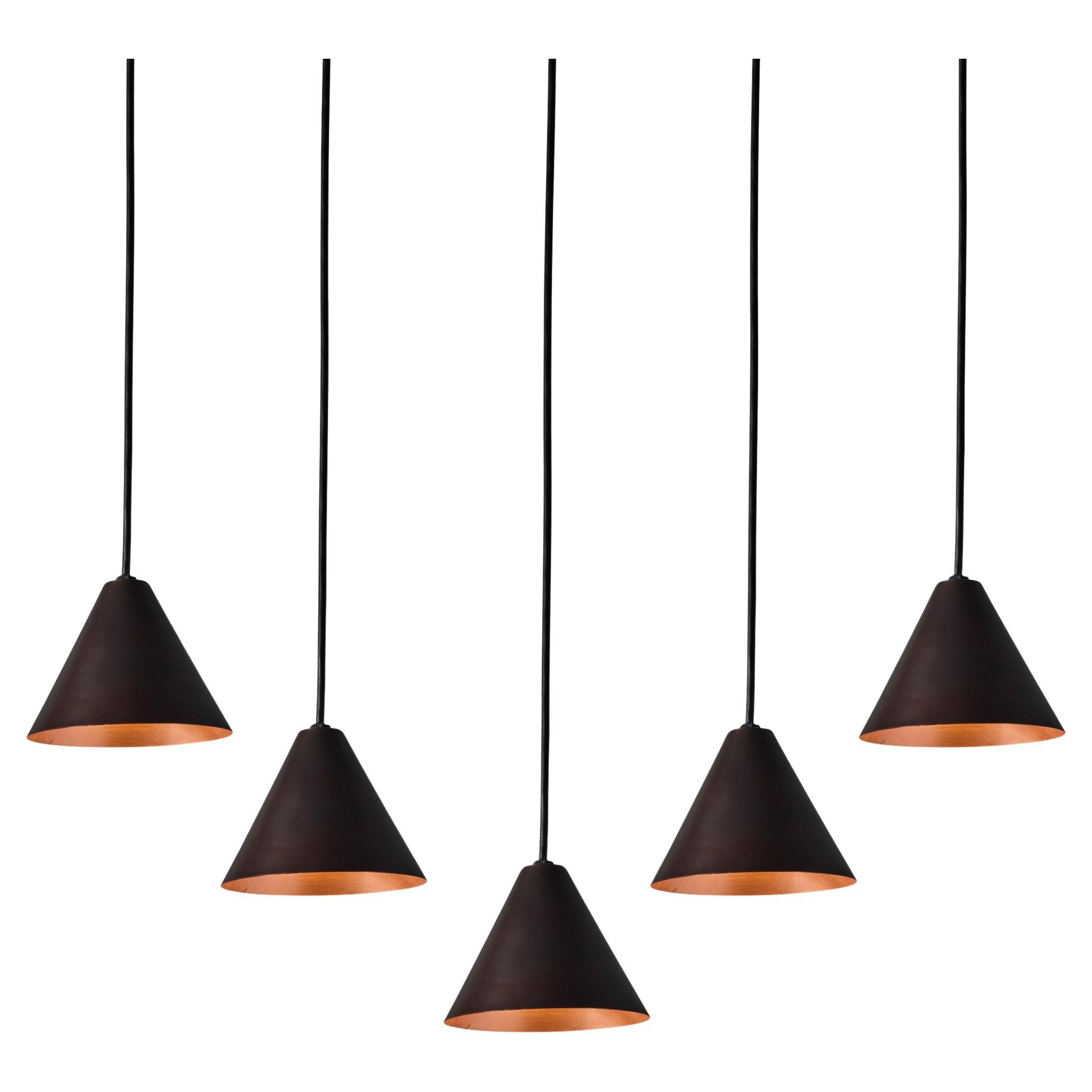 Hans-Agne Jakobsson Dark Brown Patinated 'Mini-Tratten' Pendant