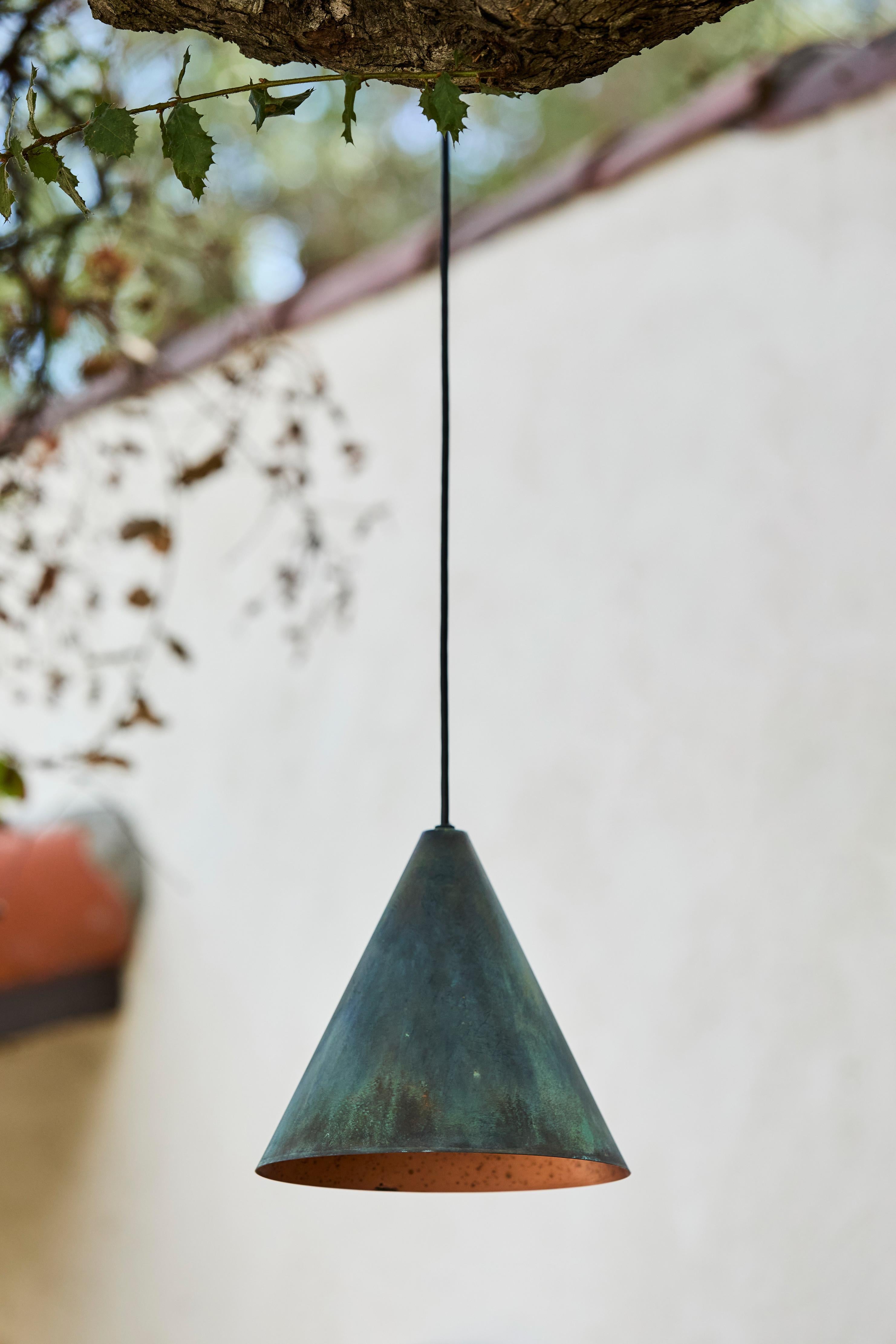 Hans-Agne Jakobsson Darkly Patinated 'Tratten' Outdoor Pendant For Sale 3