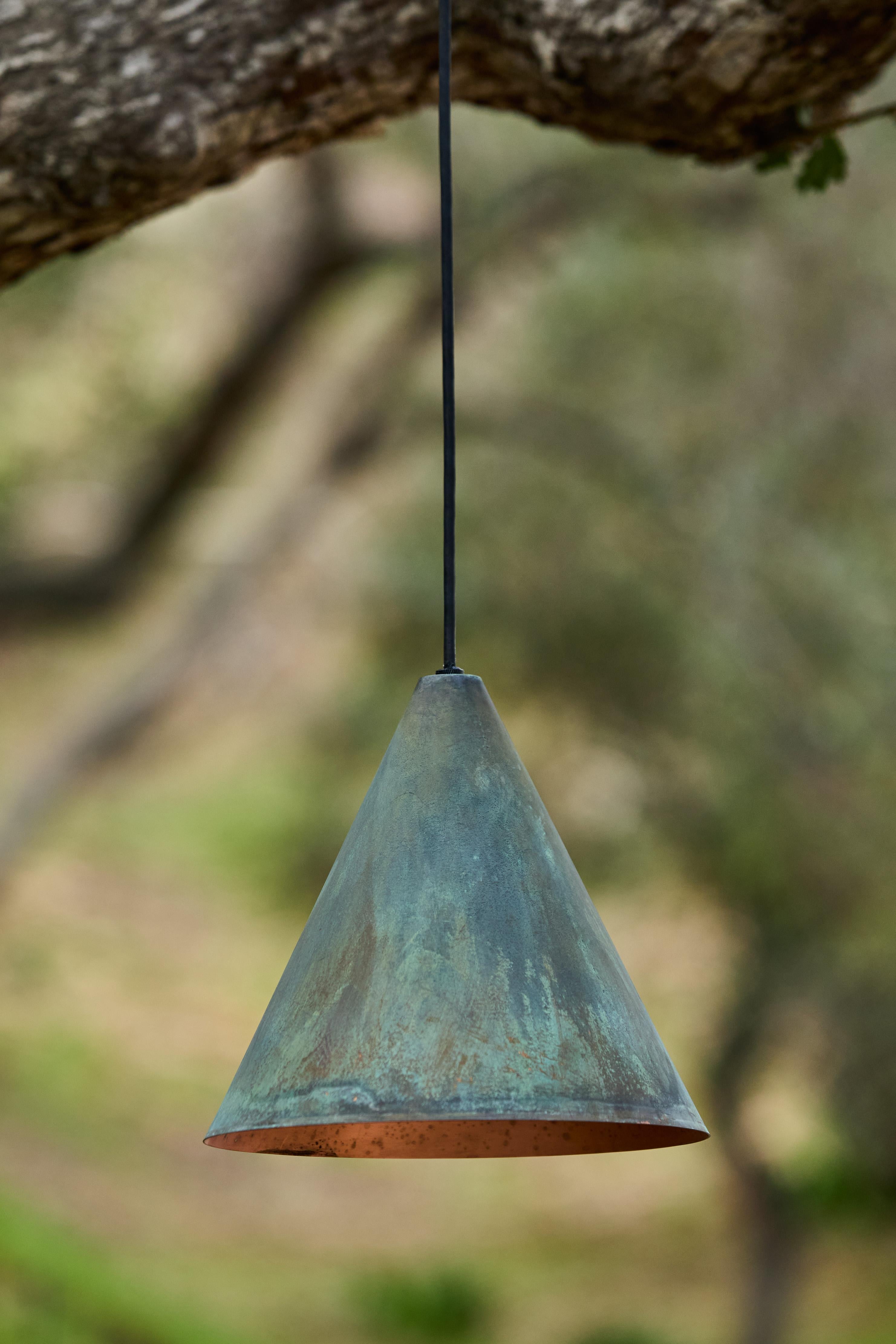 Hans-Agne Jakobsson Darkly Patinated 'Tratten' Outdoor Pendant For Sale 6