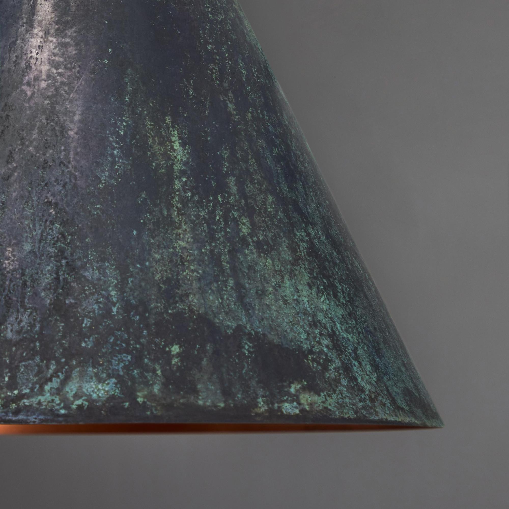 Contemporary Hans-Agne Jakobsson Darkly Patinated 'Tratten' Outdoor Pendant For Sale