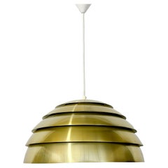 Hans-Agne Jakobsson Dome Pendant Lamp Brass Sweden 1970s