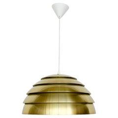 Hans-Agne Jakobsson Dome Pendant Lamp Brass Sweden 1970s